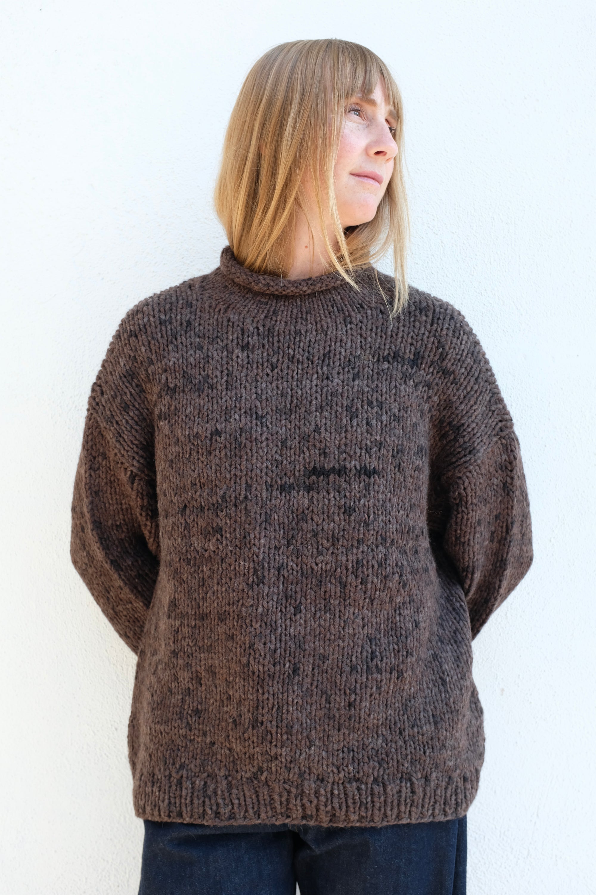 Lauren Manoogian Handknit Paint Rollneck / Black