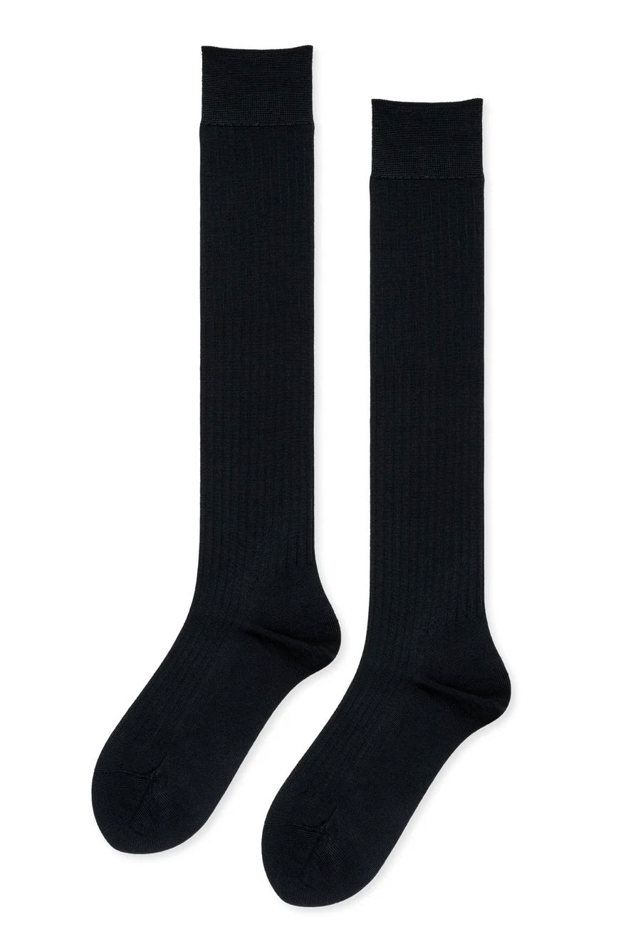 Bemberg Rib Knee High / Black