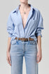 Citizens Of Humanity Thea Boyfriend Shirt / French Blue