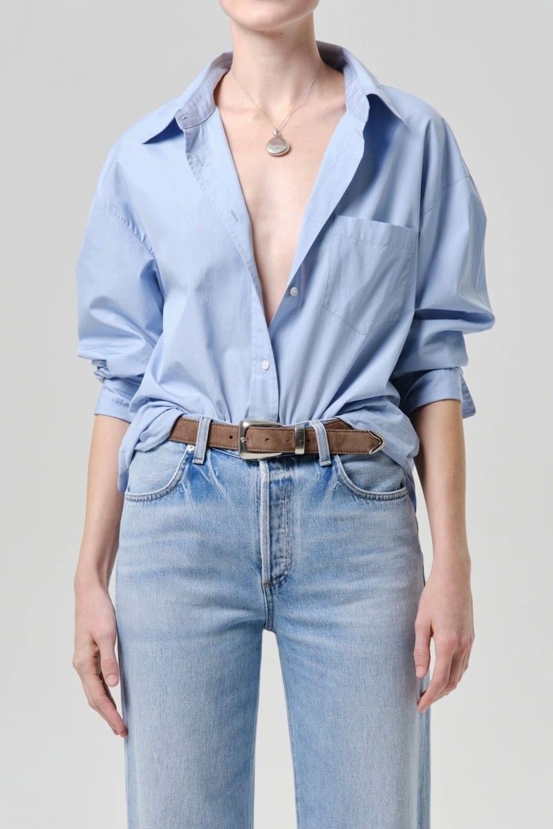 Citizens Of Humanity Thea Boyfriend Shirt / French Blue
