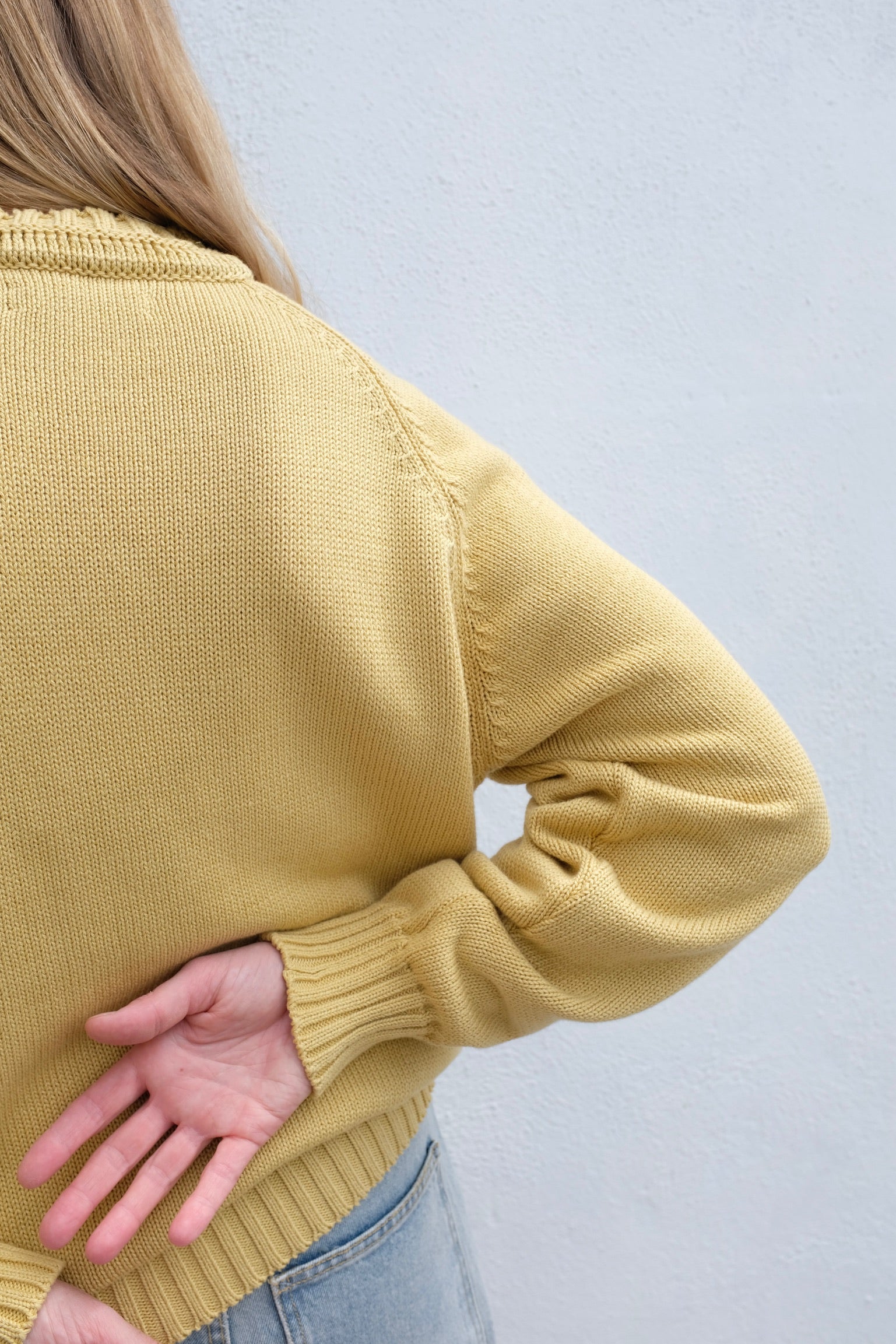 Bsides Basket Weave Crewneck / Marigold