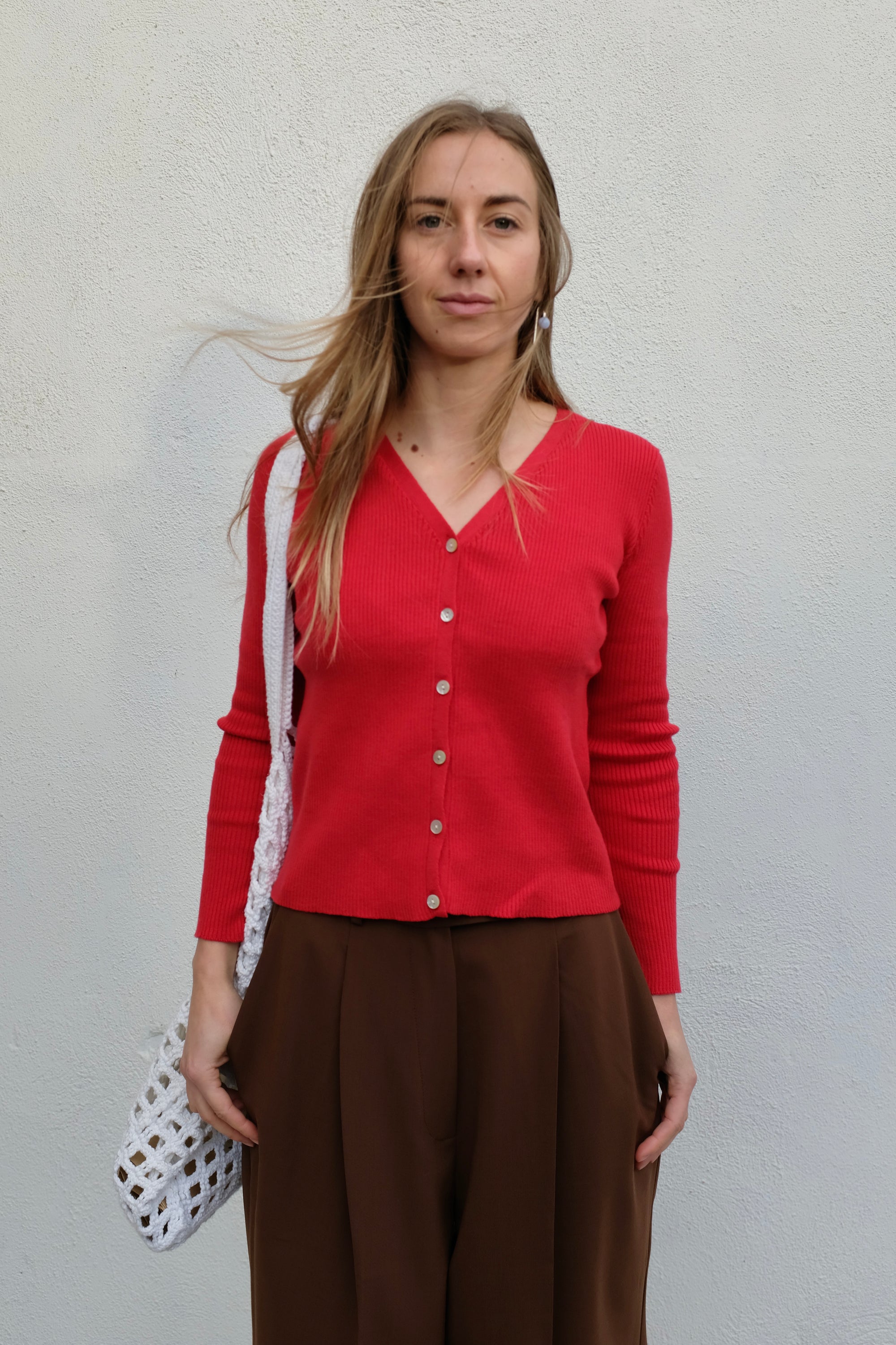 Shaina Mote Nolita Cardigan / Vermillion