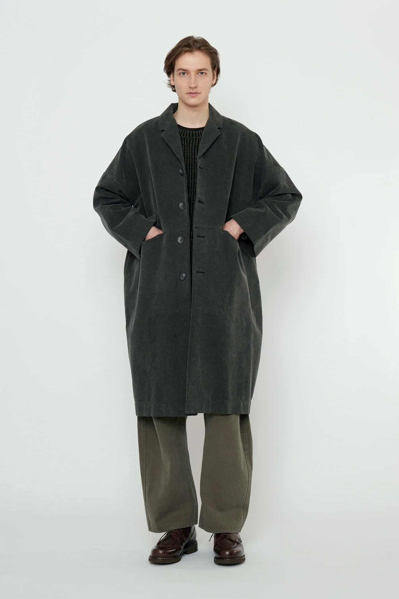 7115 by Szeki Oversized Blazer Coat / Washed Black