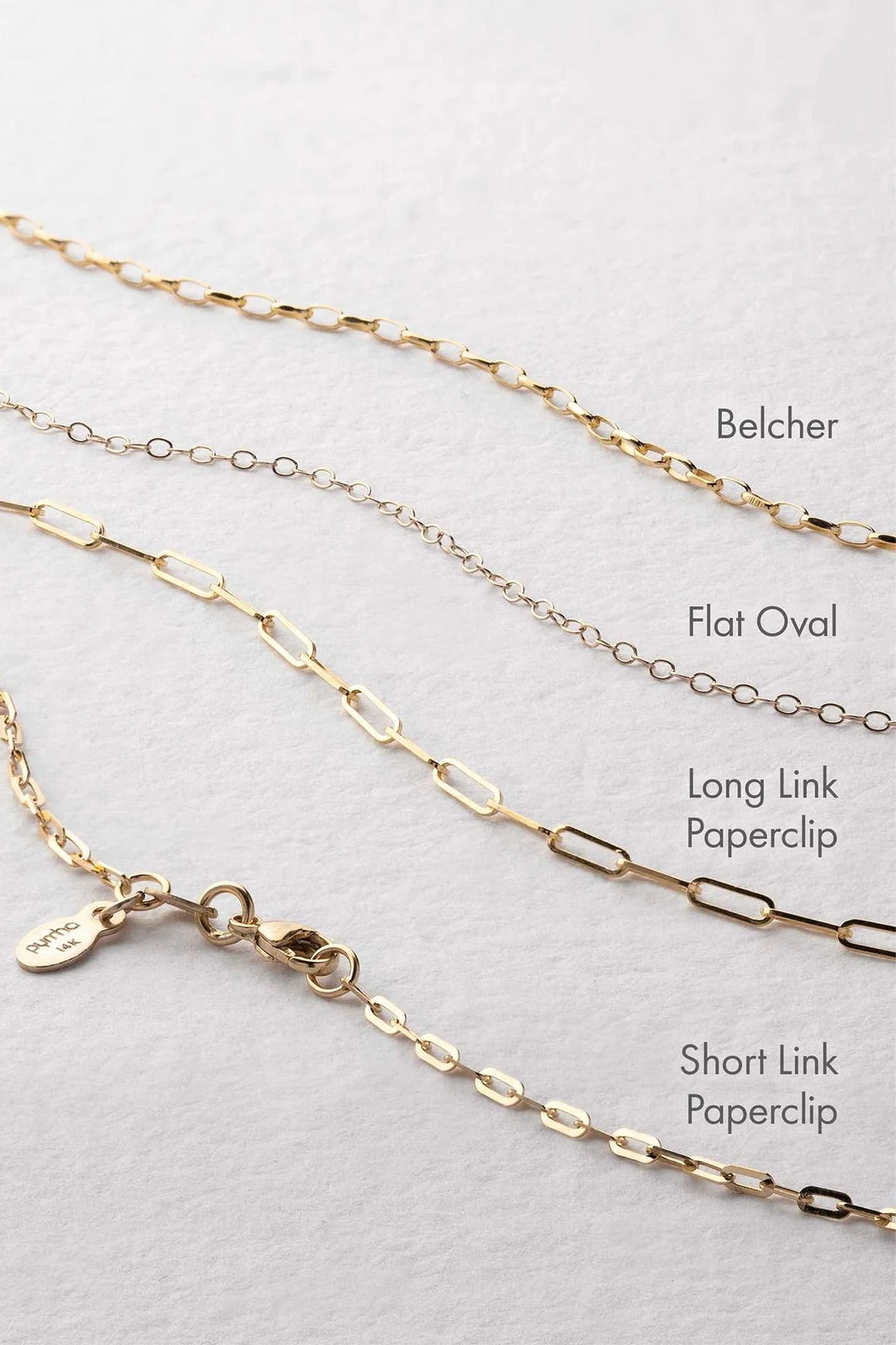 Pyrrah Long Link Paperclip Chain / 14K Gold