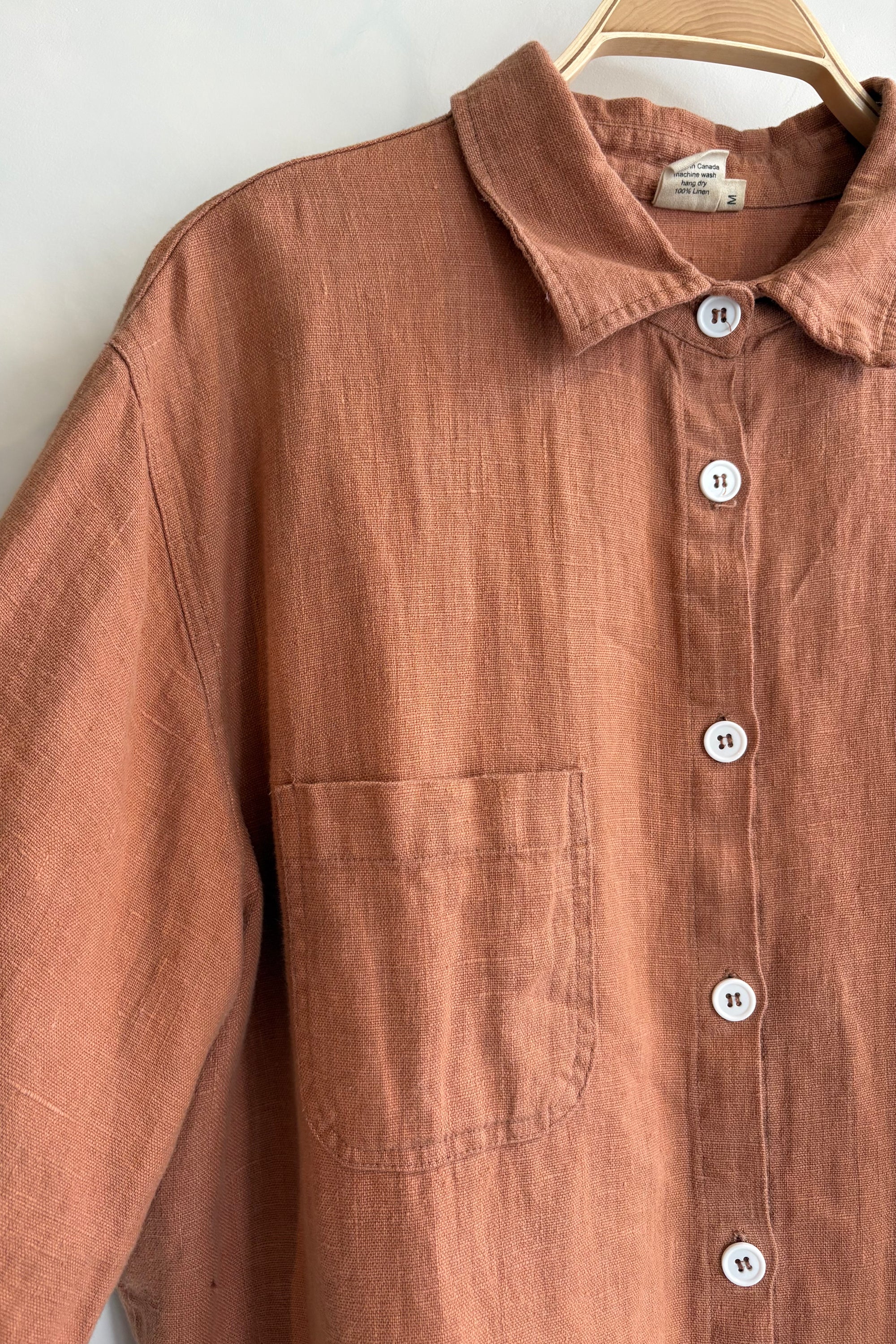 Pre-Loved / Shelter Lloyd Linen Shirt / Rust / Size M