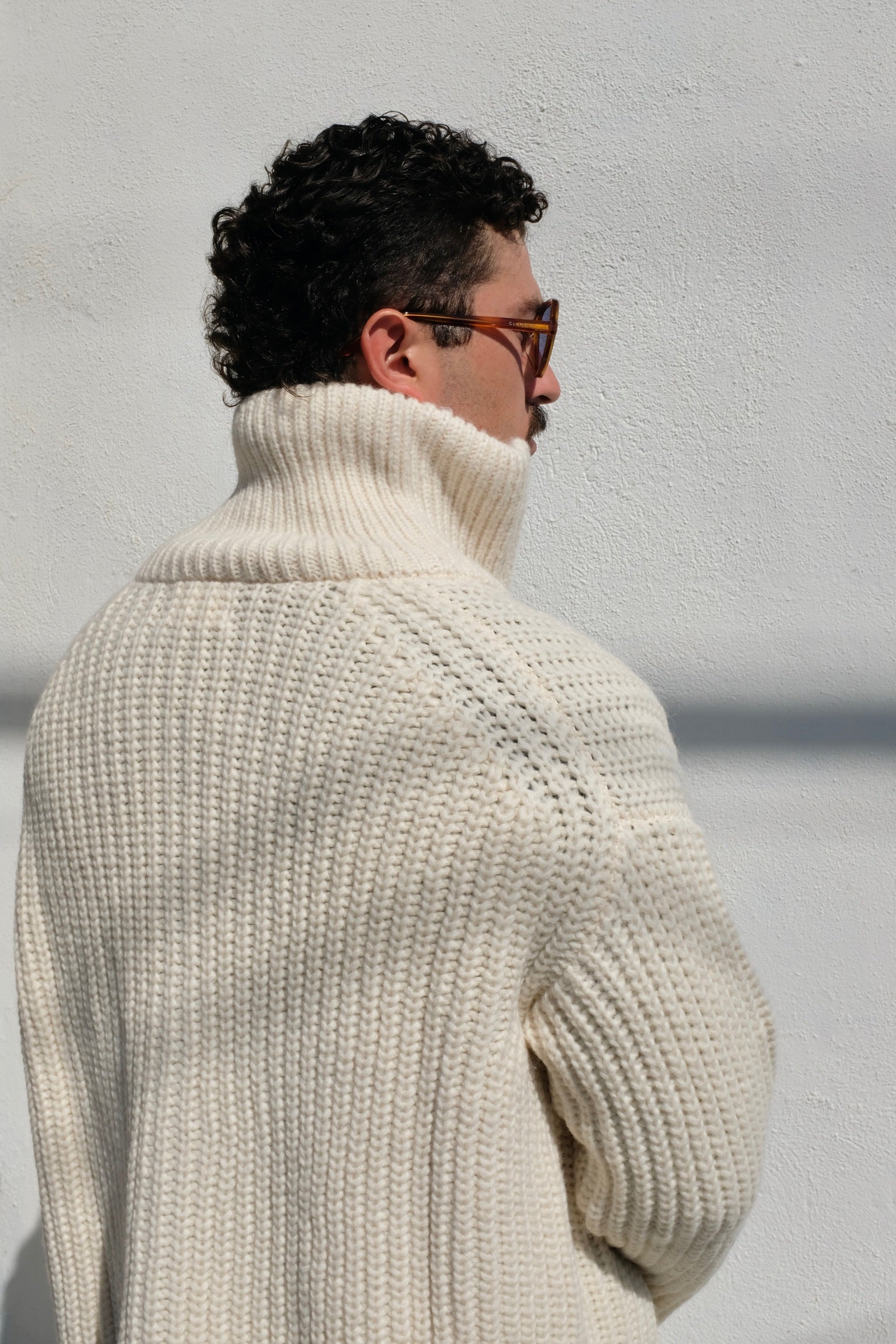 Atelier delphine Alpaca Rib Cardigan / Cream