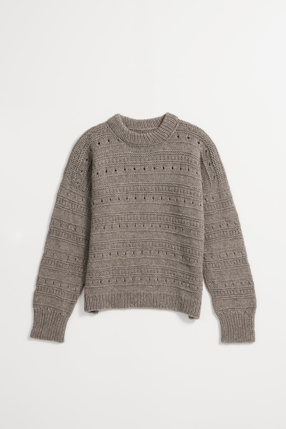 Dinadi Yak Handknit Structure Sweater / Oat Brown