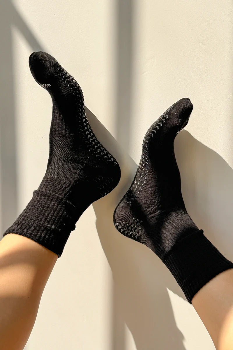 Grip Gym Socks / Black + Black