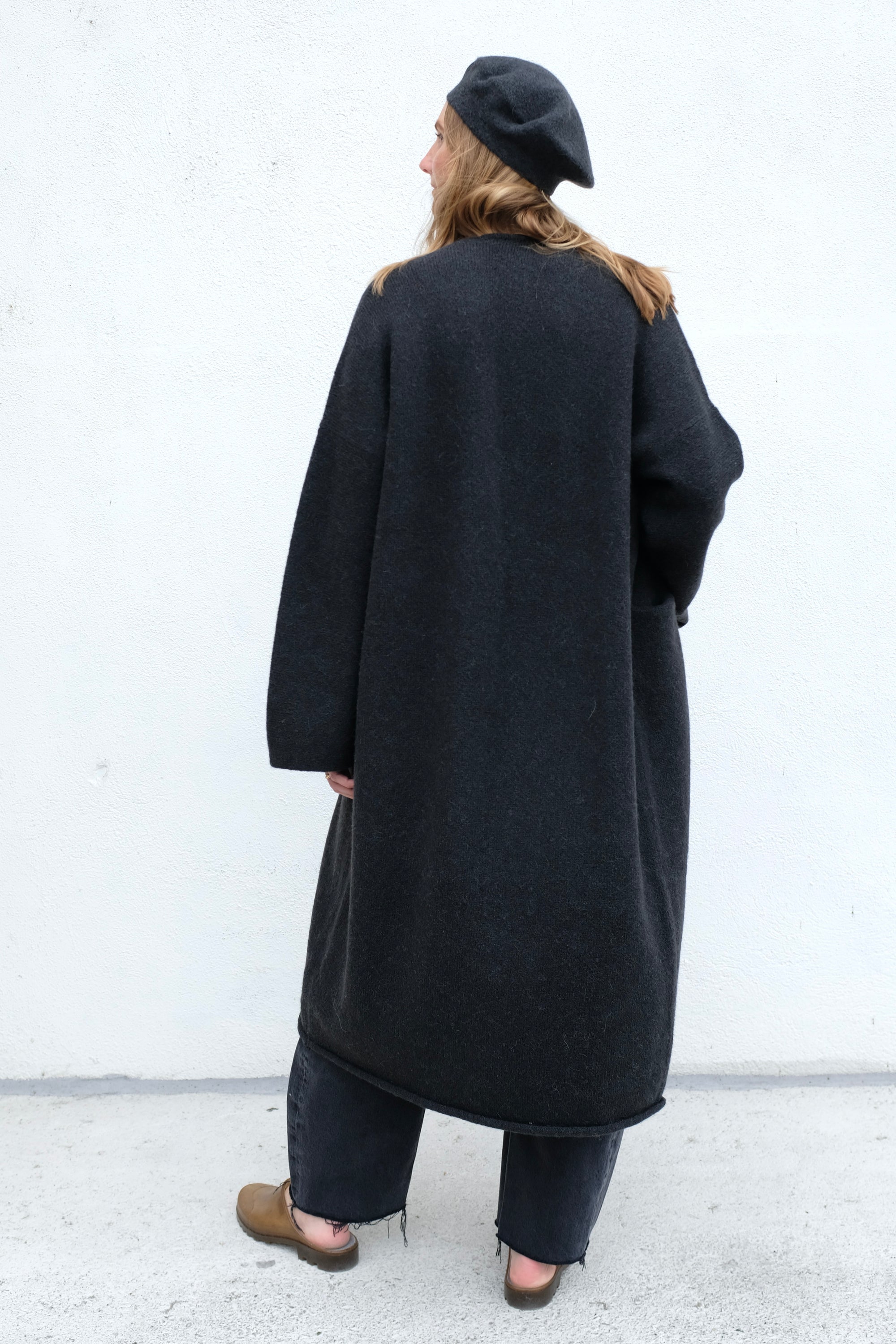 Lauren Manoogian Long Open Cardigan / Ink