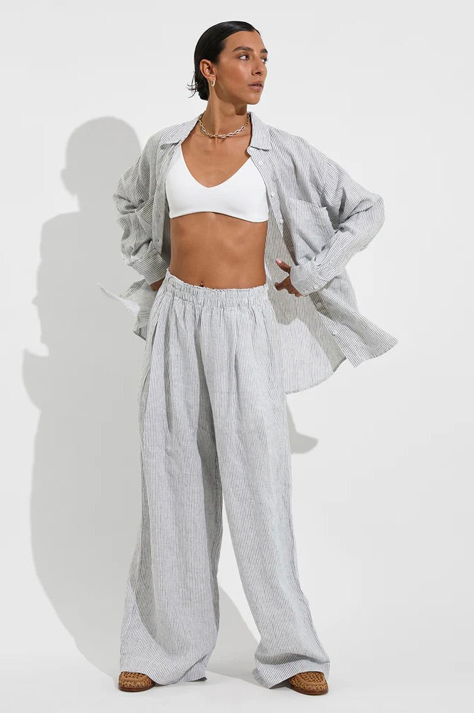 Left on Friday Getaway Button Down / Varsity Coconut