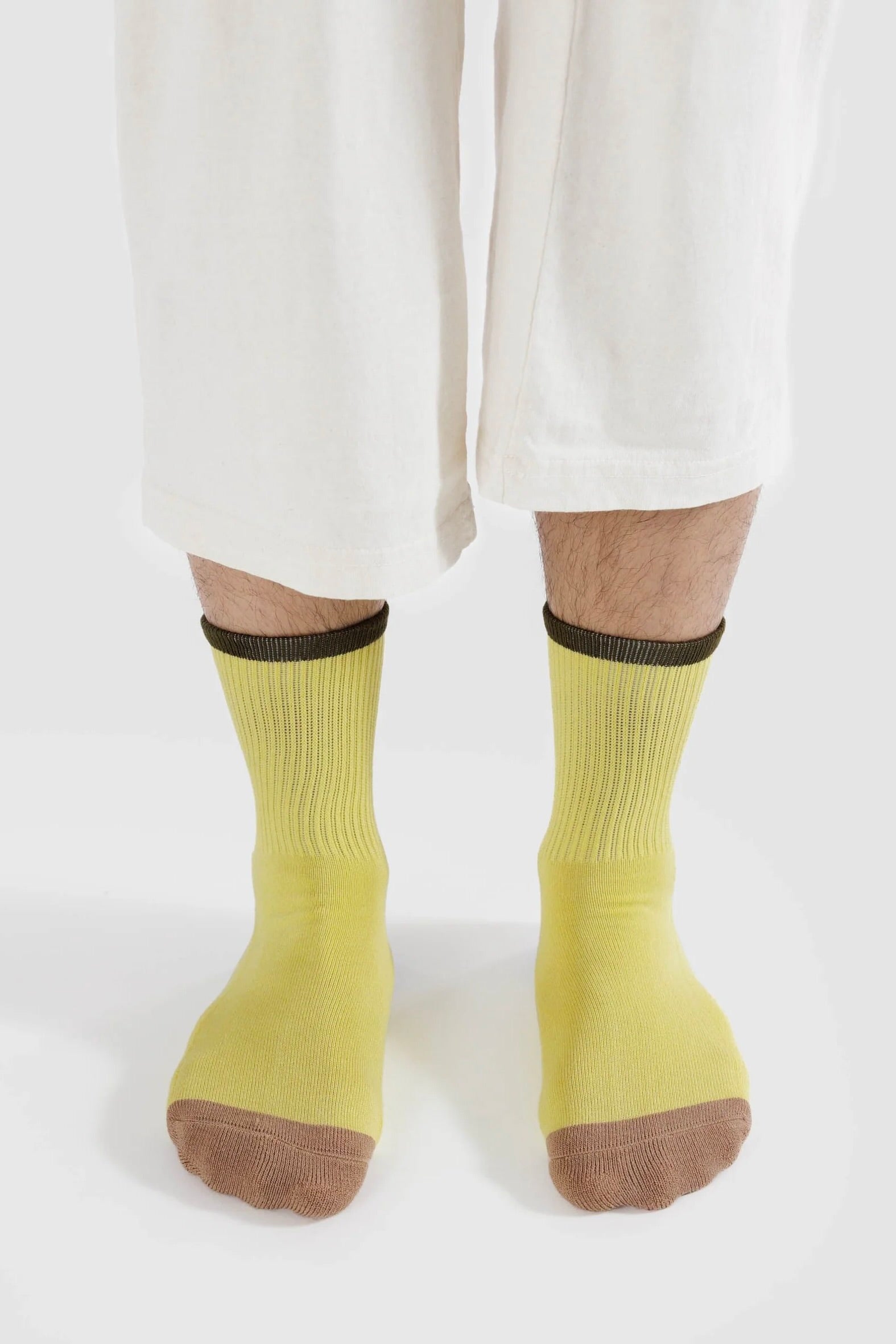 BAGGU Ribbed Sock / Lemon Curd Mix