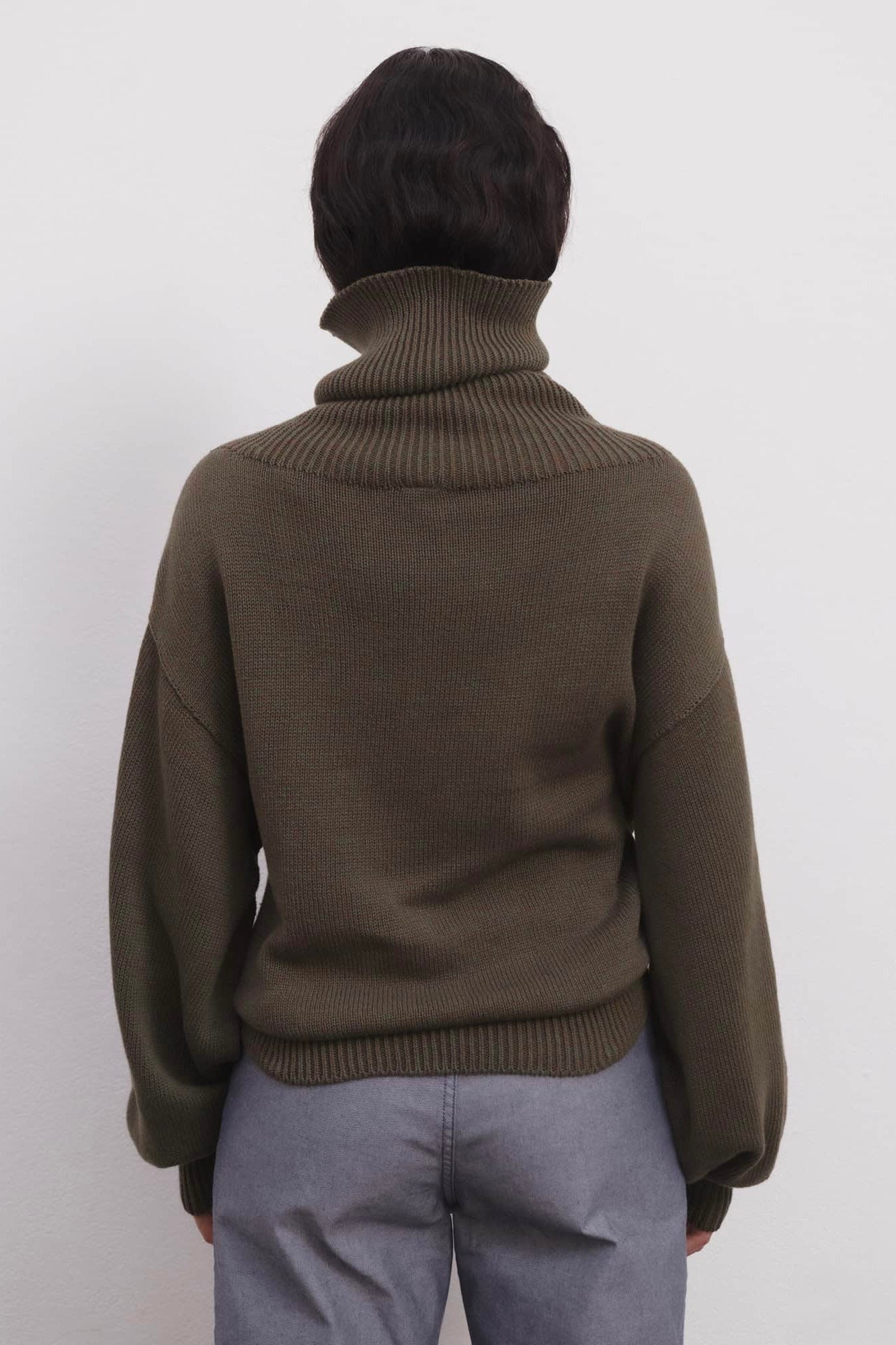 Baserange Calla Turtleneck / Green+Brown Mélange