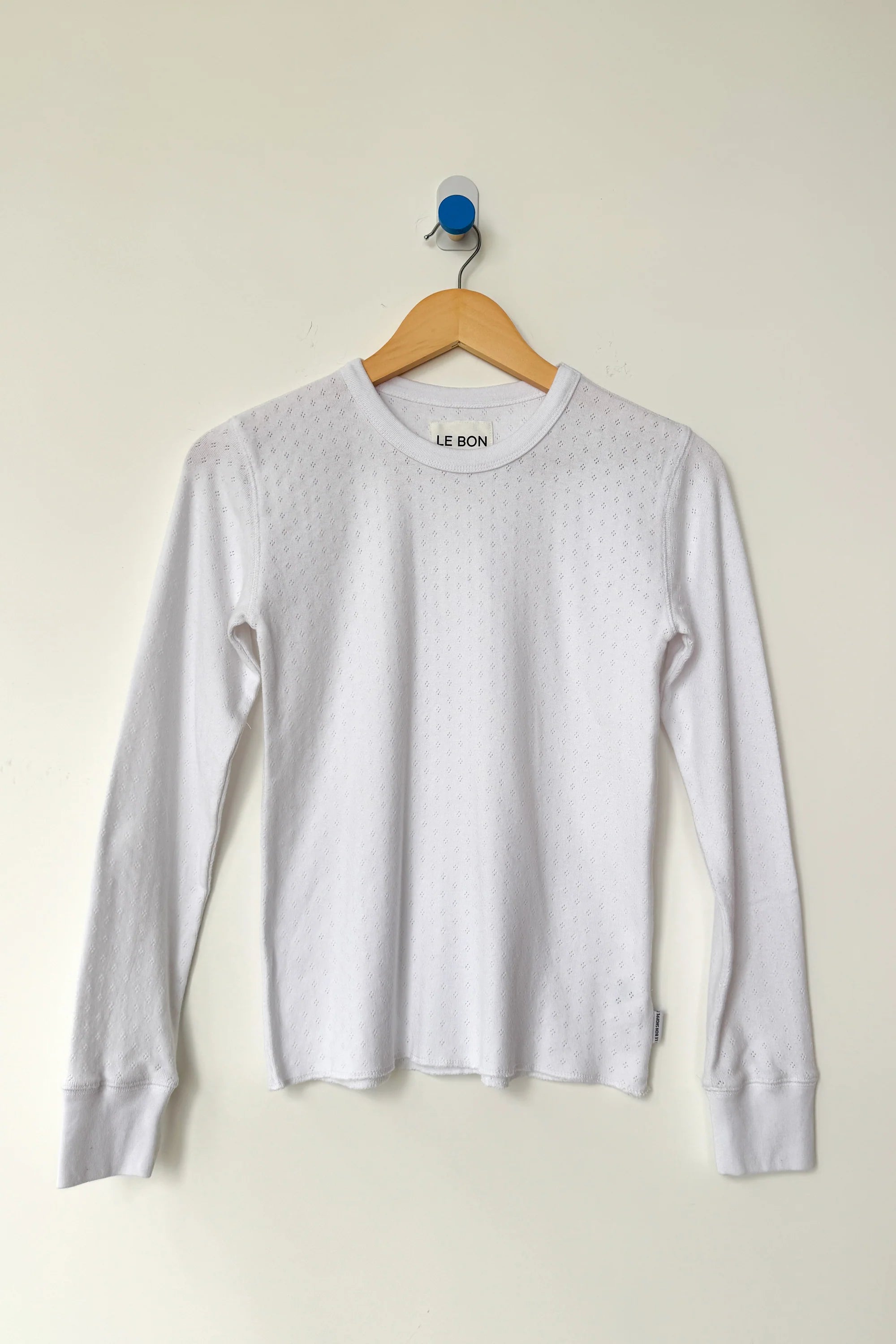 Le Bon Shoppe Pointelle Fundamental Tee / Snow White
