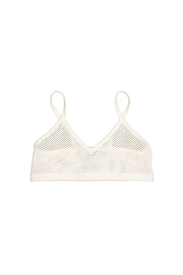 Jungmaven Mesh Bralette / Washed White
