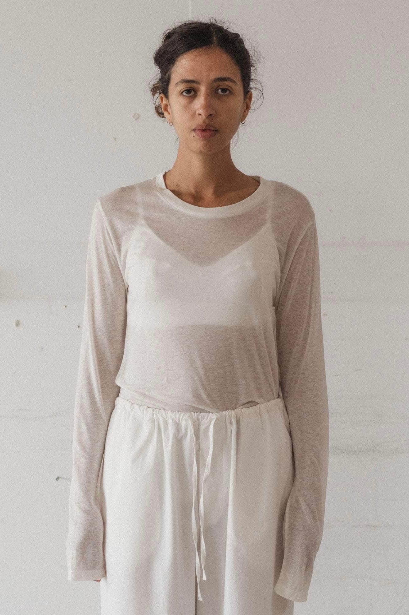 Baserange Long Sleeve Tee - Bamboo Jersey / Undyed