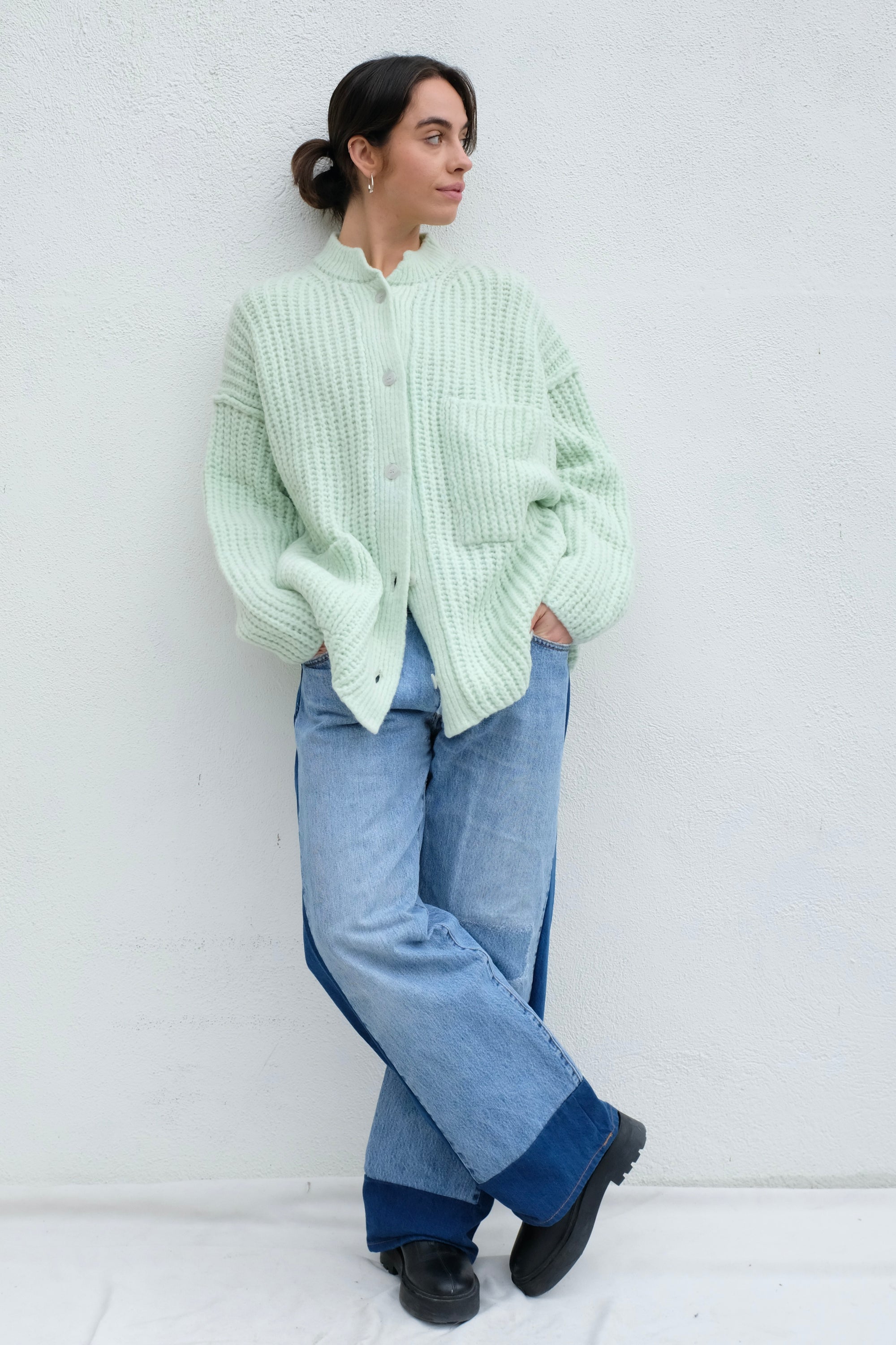 Rus Nui cardigan / Soft Green