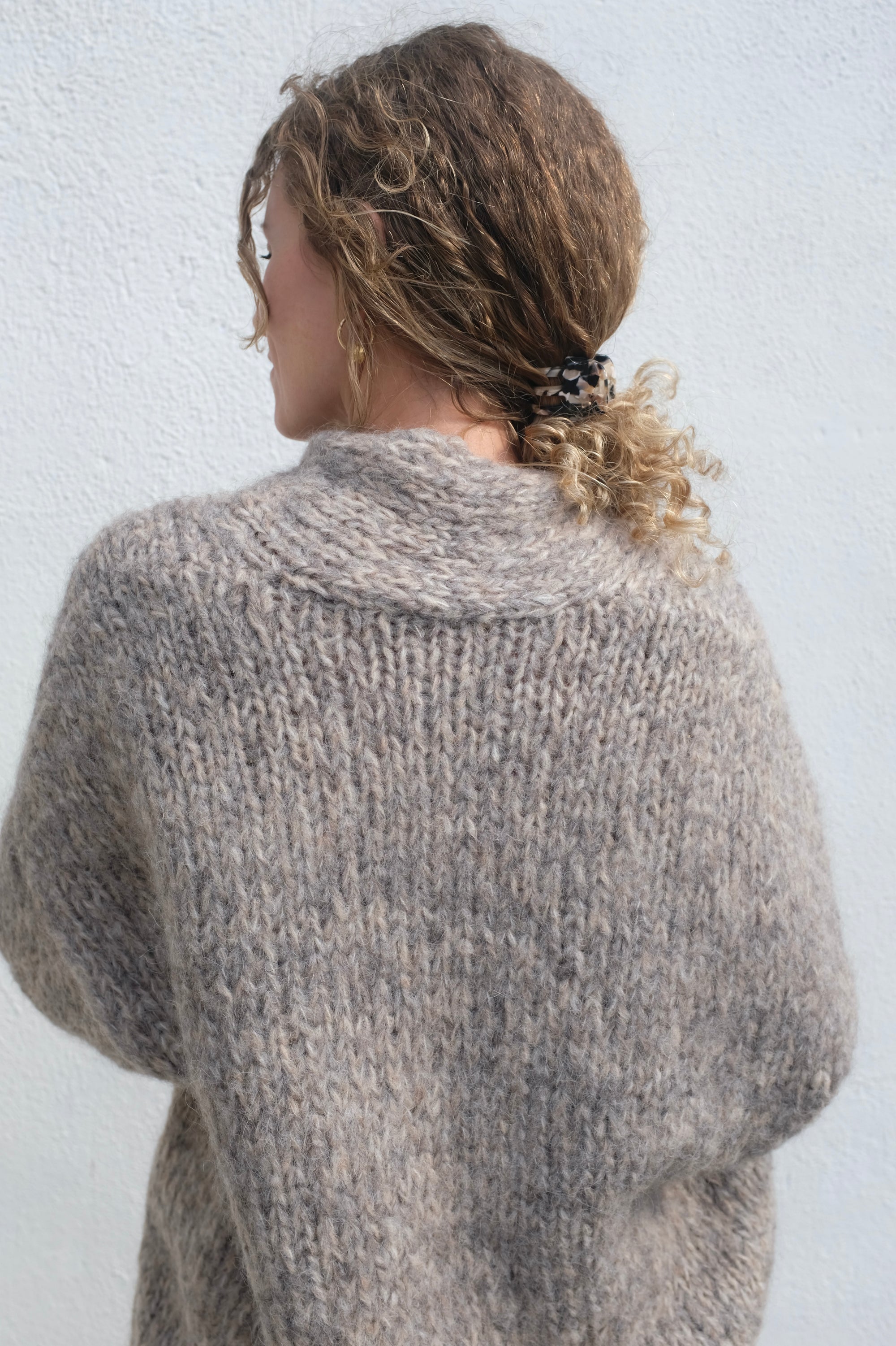 Lauren Manoogian Handknit Big Cable Pullover / Marl