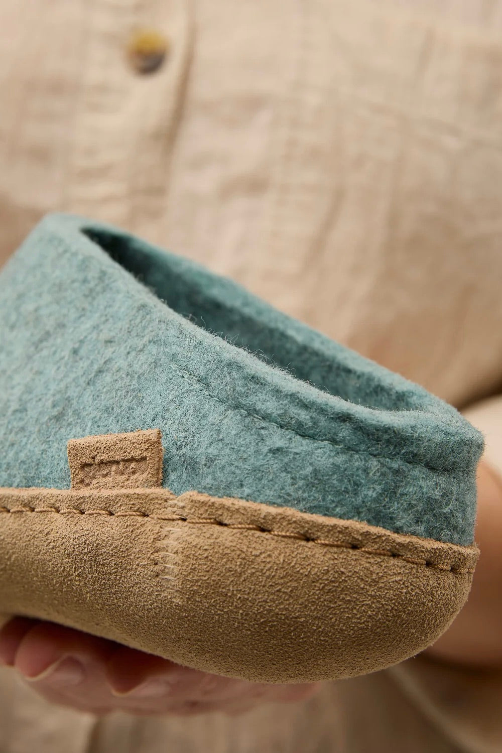 Slip-On Leather Sole / North Sea