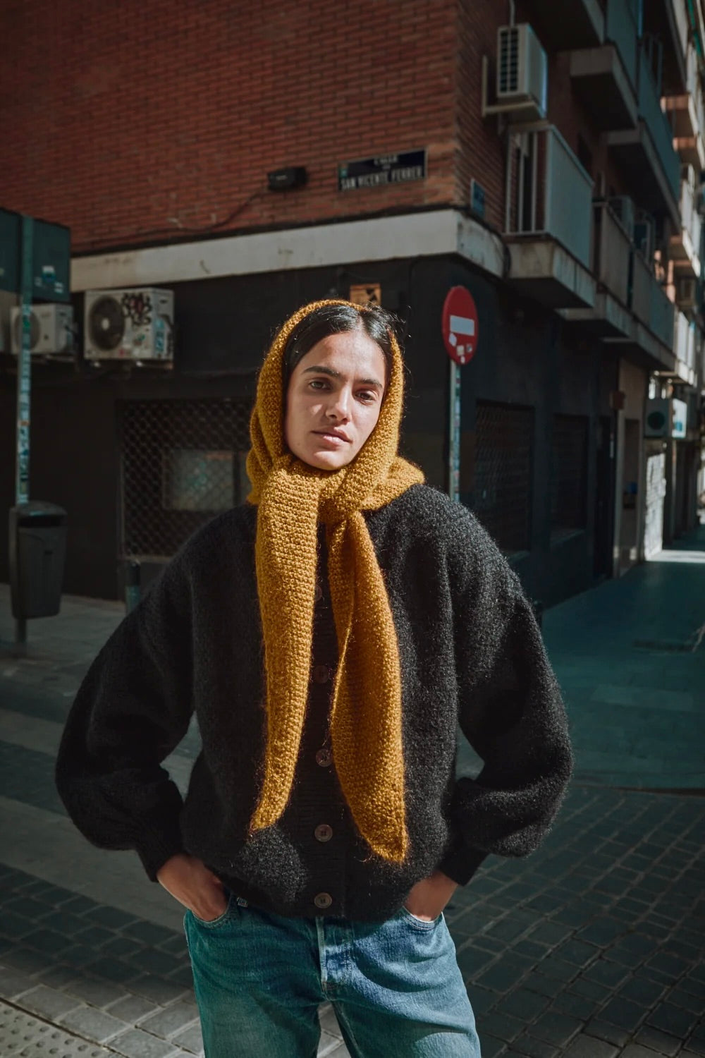 L'Envers Hortense Scarf in Mohair + Silk / Amber
