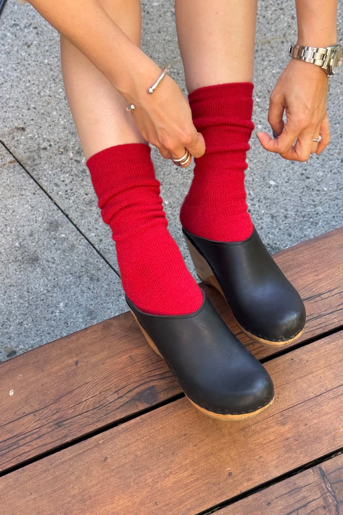 Le Bon Shoppe Camper Socks / Red