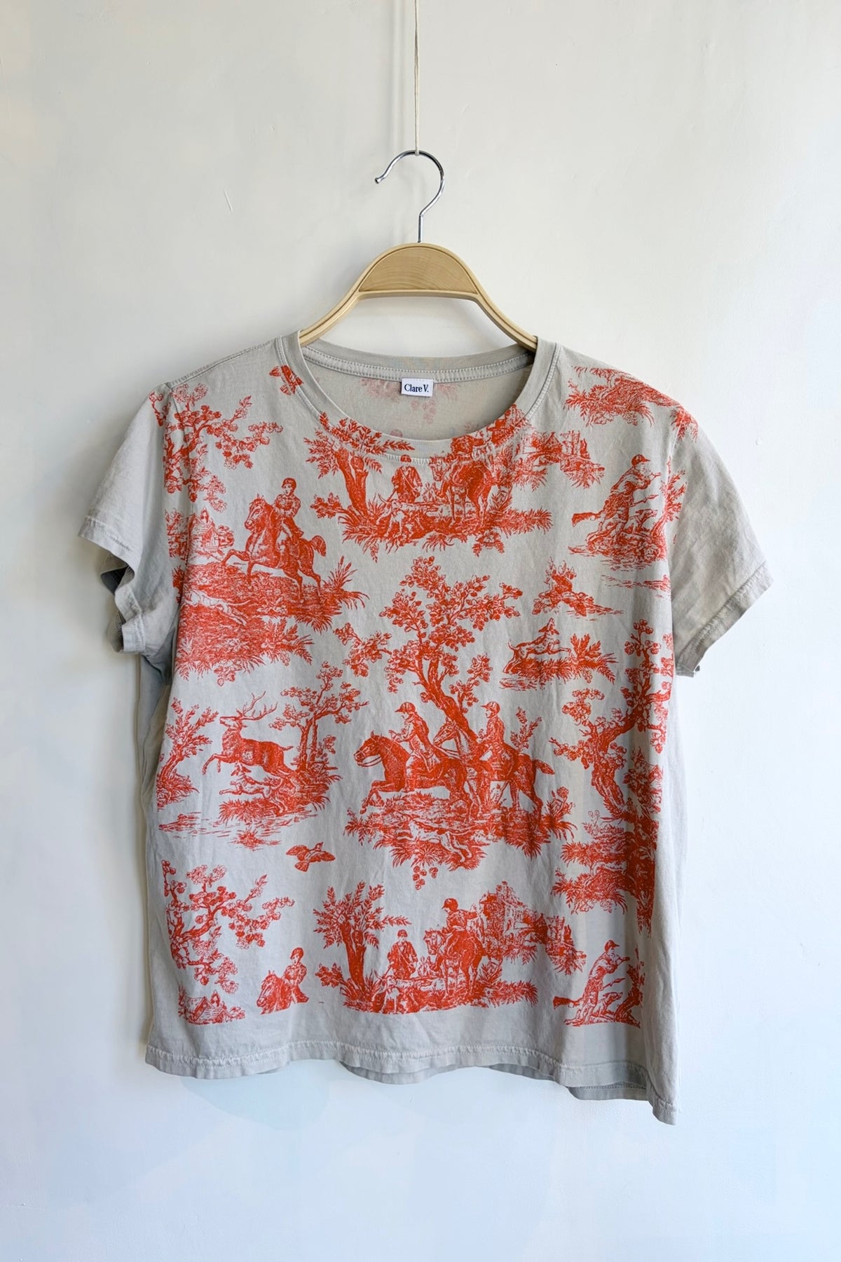 Pre-Loved / Clare V Graphic Vintage Pastoral Tee / Large