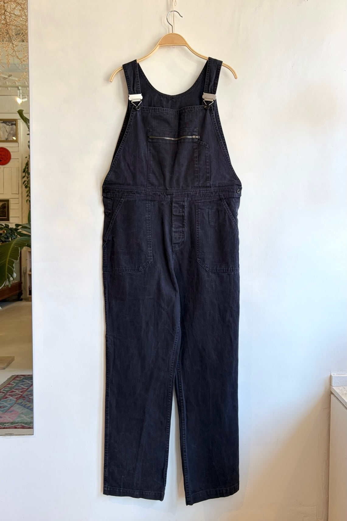 Pre-Loved / Margaret Howell Black Denim Overalls / Large