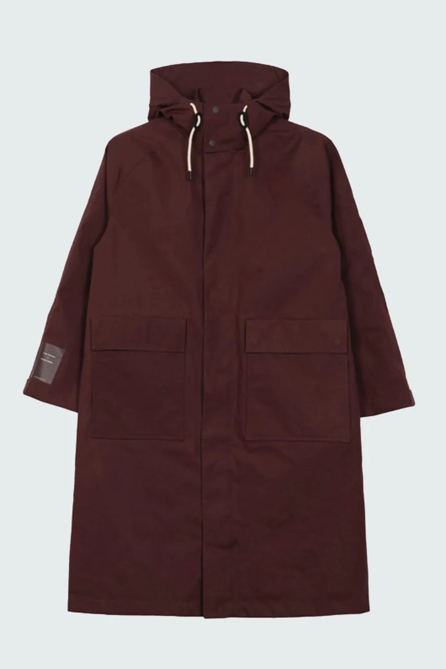 Amy Powney x Finisterre Longline Waterproof Jacket / Cherrywood