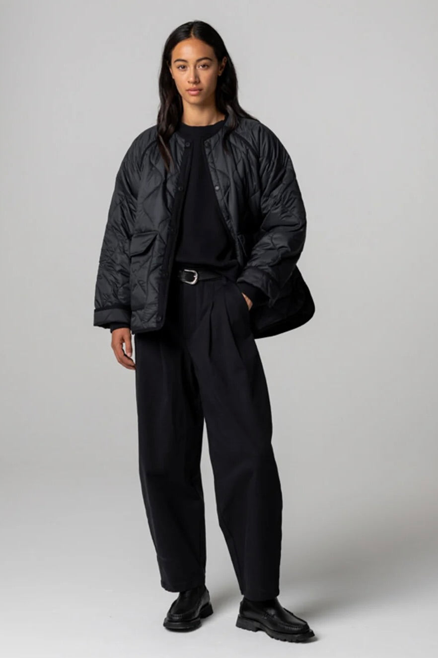 Amy Powney x Finisterre Pleat Front Pant / Black