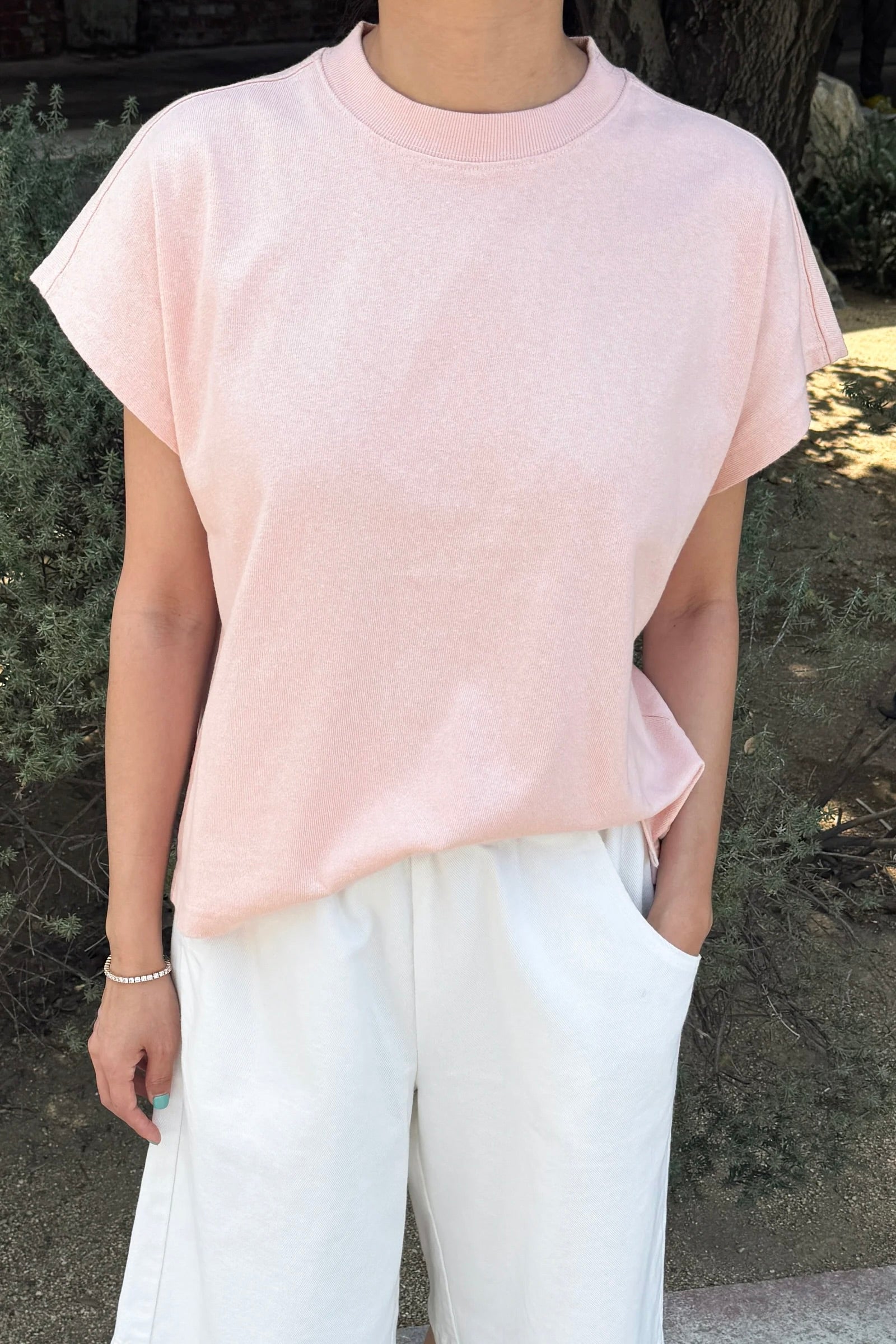 le bon shoppe jeanne tee baby pink