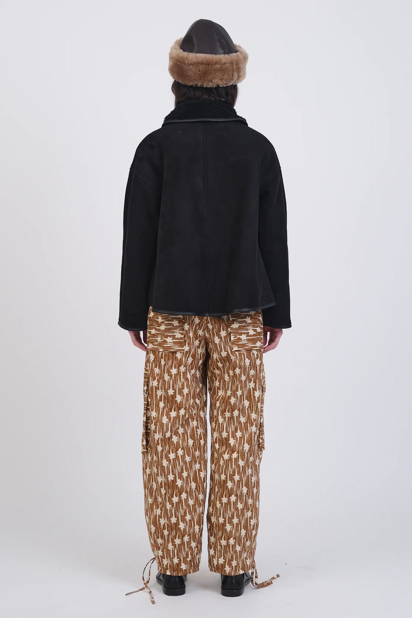 Cawley Suede Shearling Avis Jacket Black
