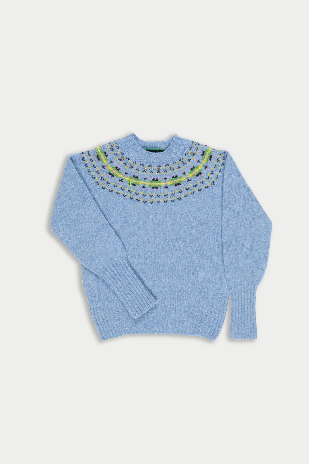 Barbara Fairisle Shetland Sweater / Blue