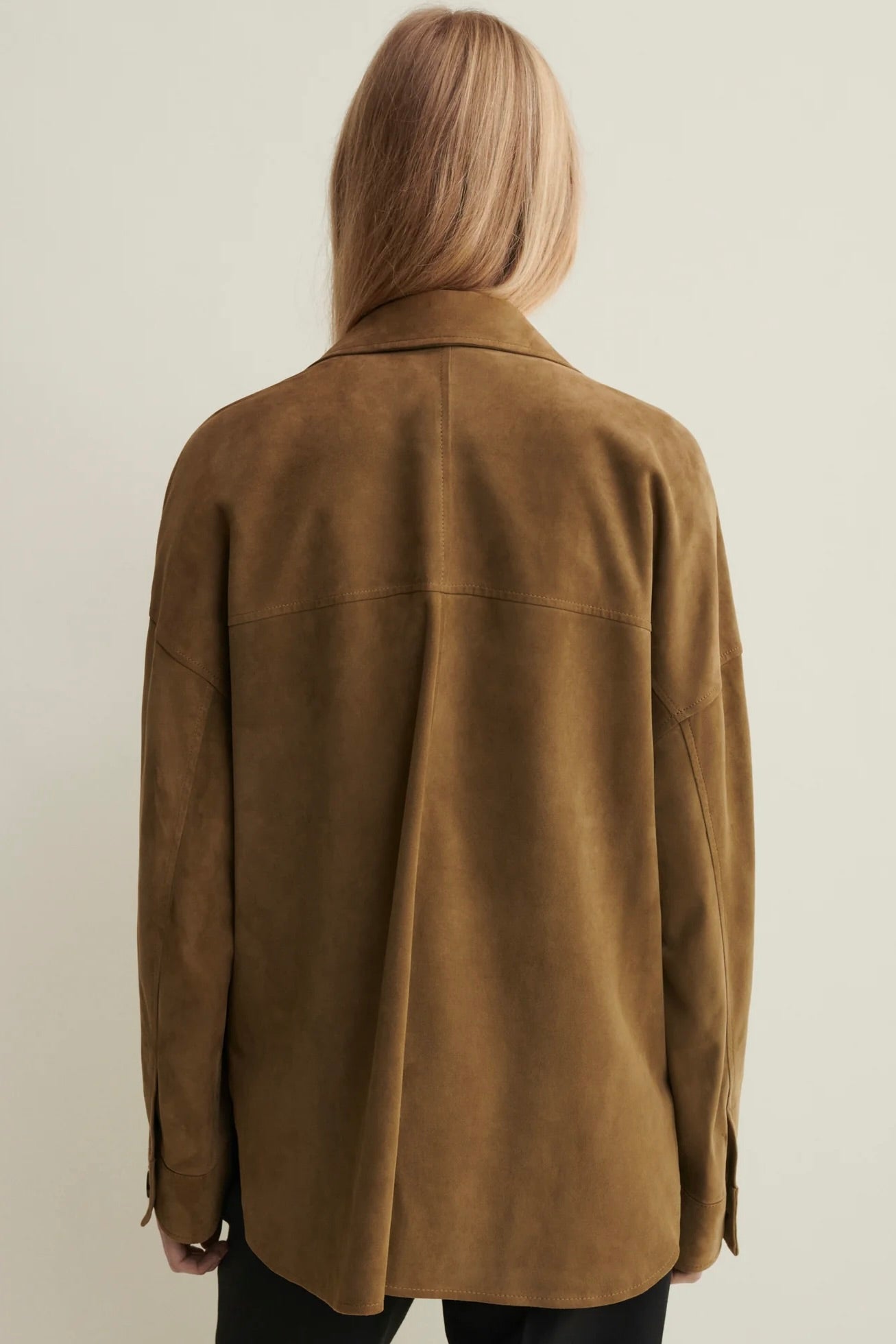 Arma Kaylee Suede Overshirt / Dark Olive