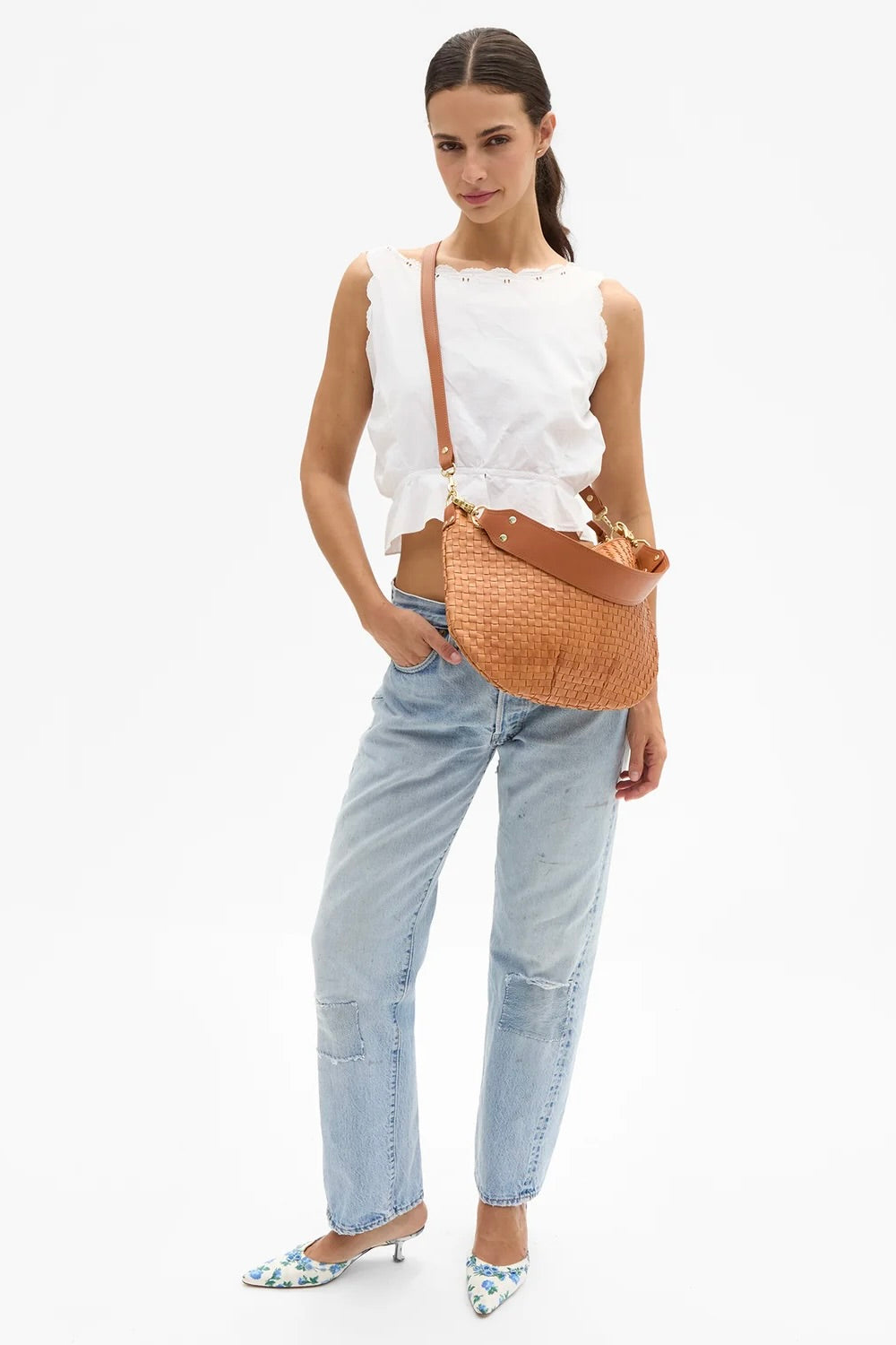 Moyen Messenger / Natural Woven Checker