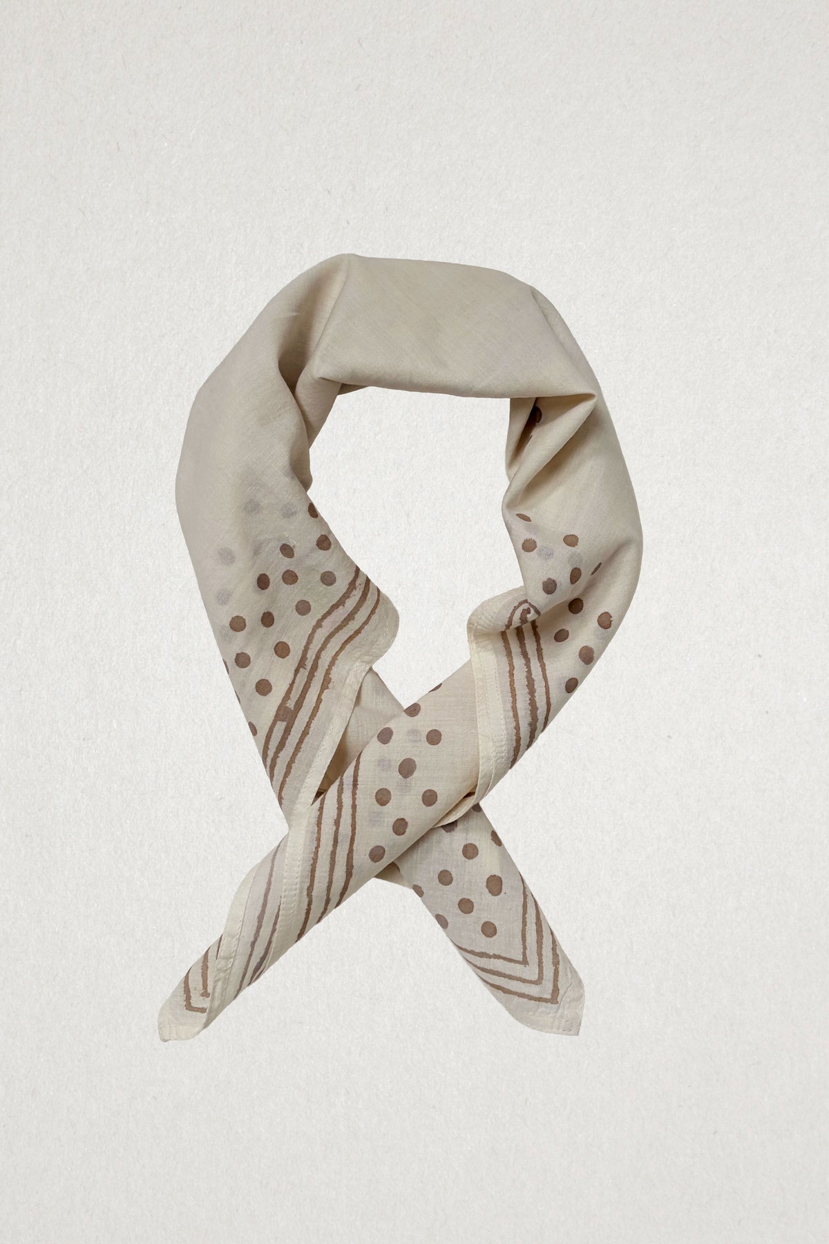 Hand-Painted Cotton Bandana / Oak