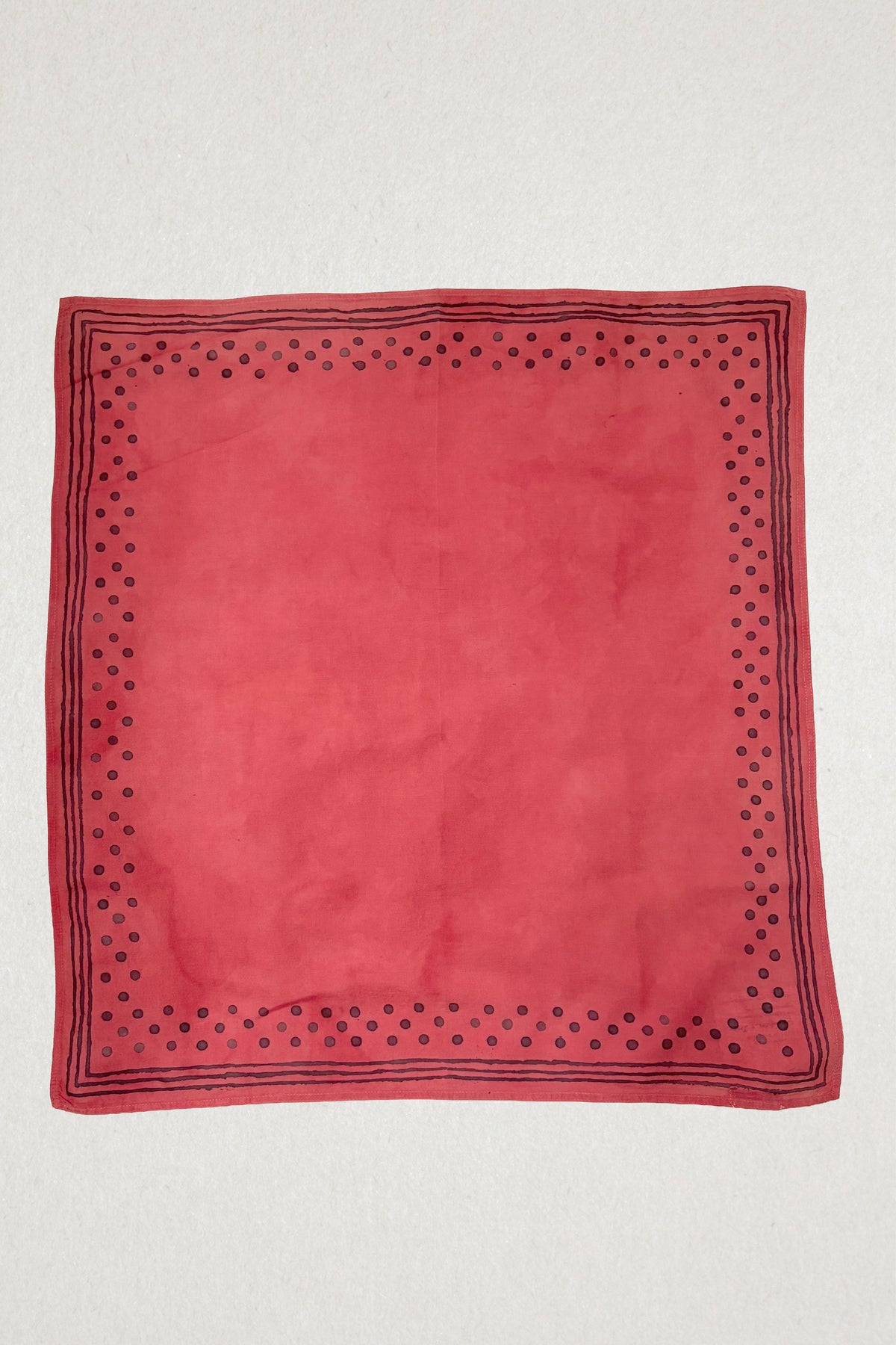 Hand-Painted Cotton Bandana / Madder