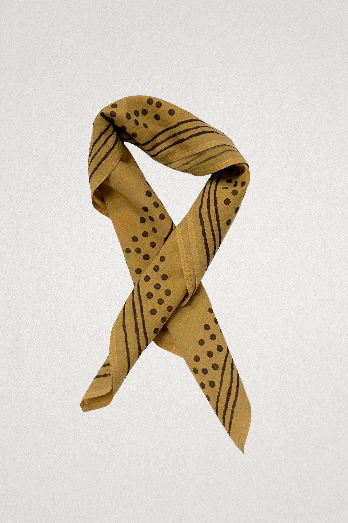 Hand-Painted Cotton Bandana / Marigold