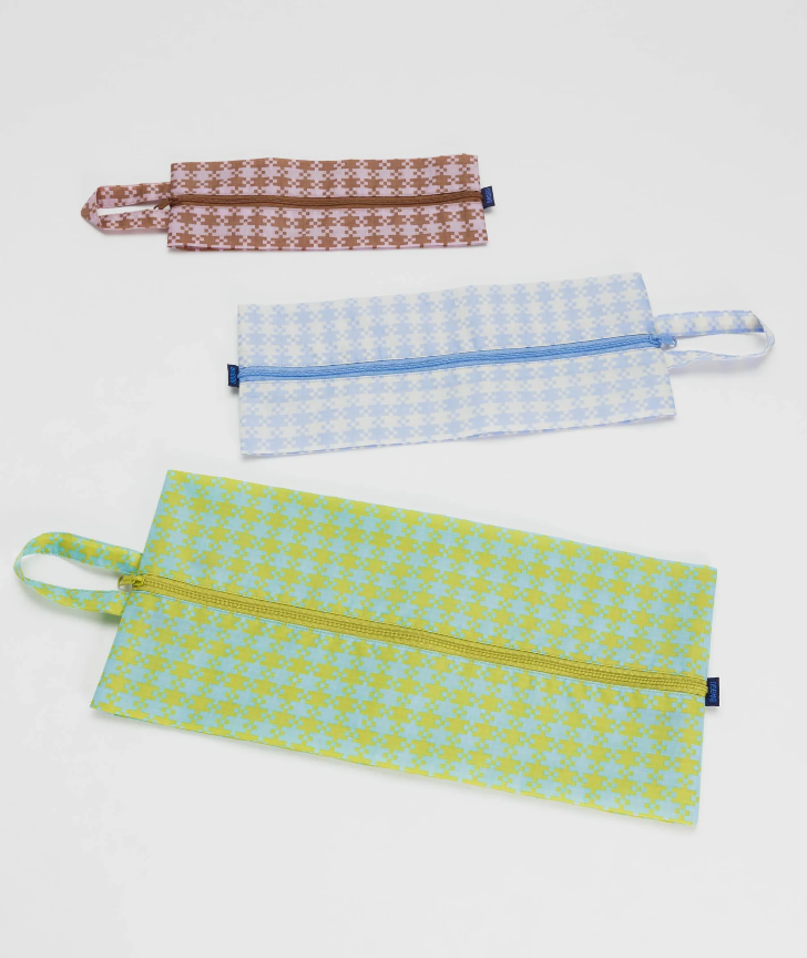 BAGGU 3D Zip Set, Pixel Gingham