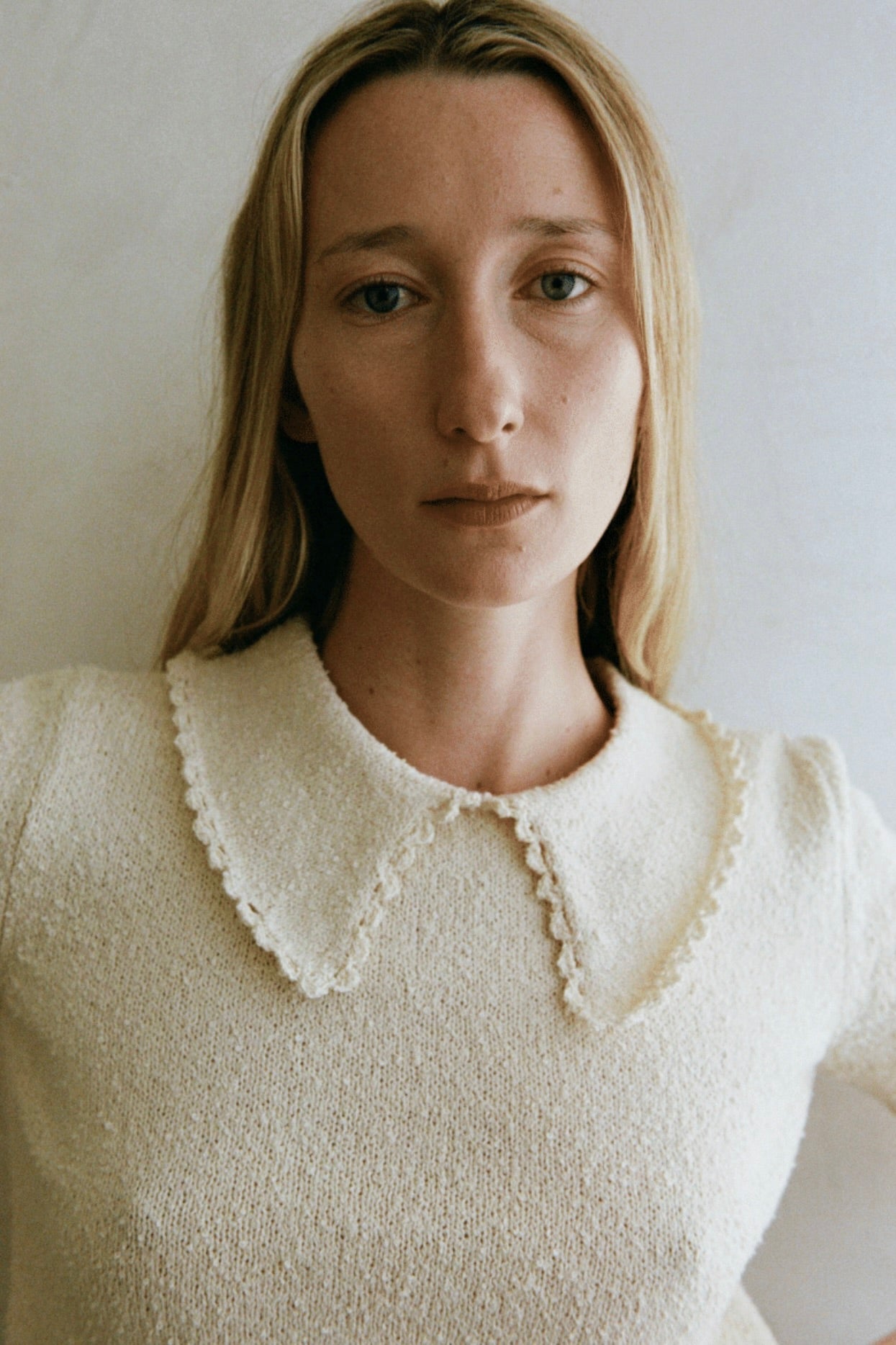 Lace Collar Tee / Natural