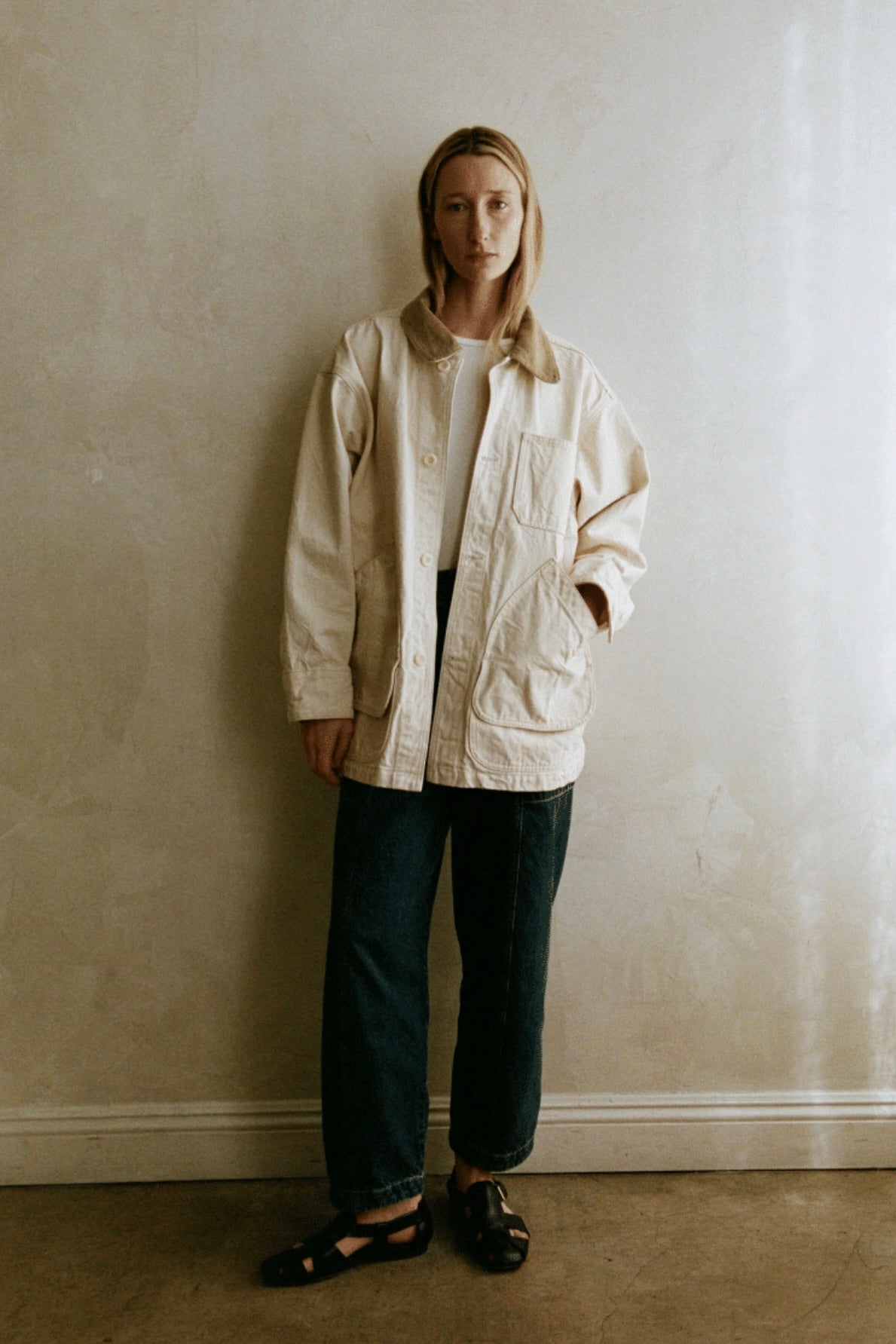 Painter Coat / Natural + Camel