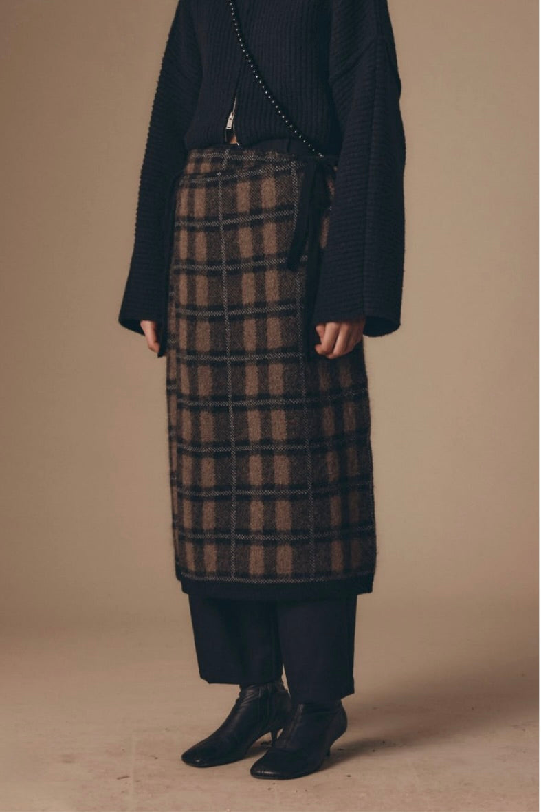 Coperta Skirt / Black + Taupe
