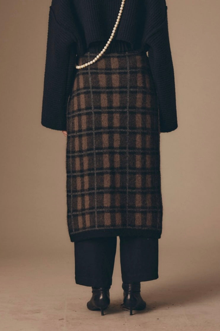 Coperta Skirt / Black + Taupe