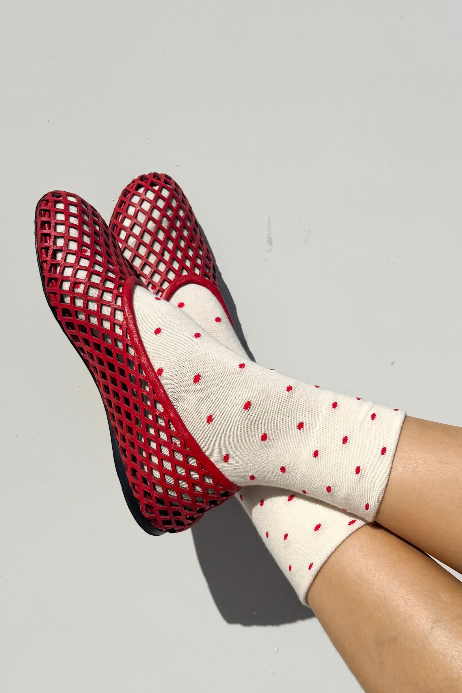 le bon shoppe sneaker sock polka dot