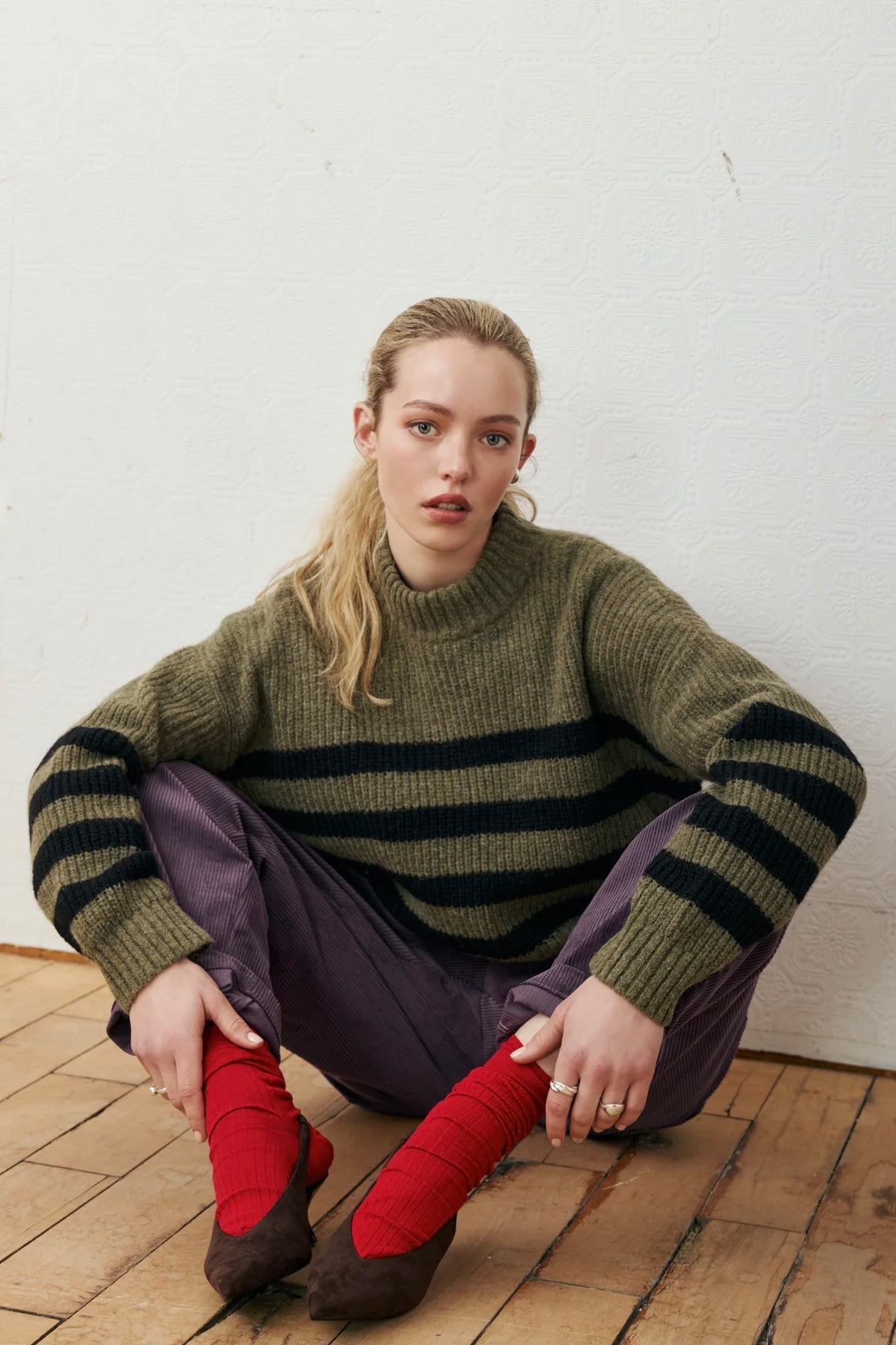 eve gravel Weasley Sweater / Kaki + Noir