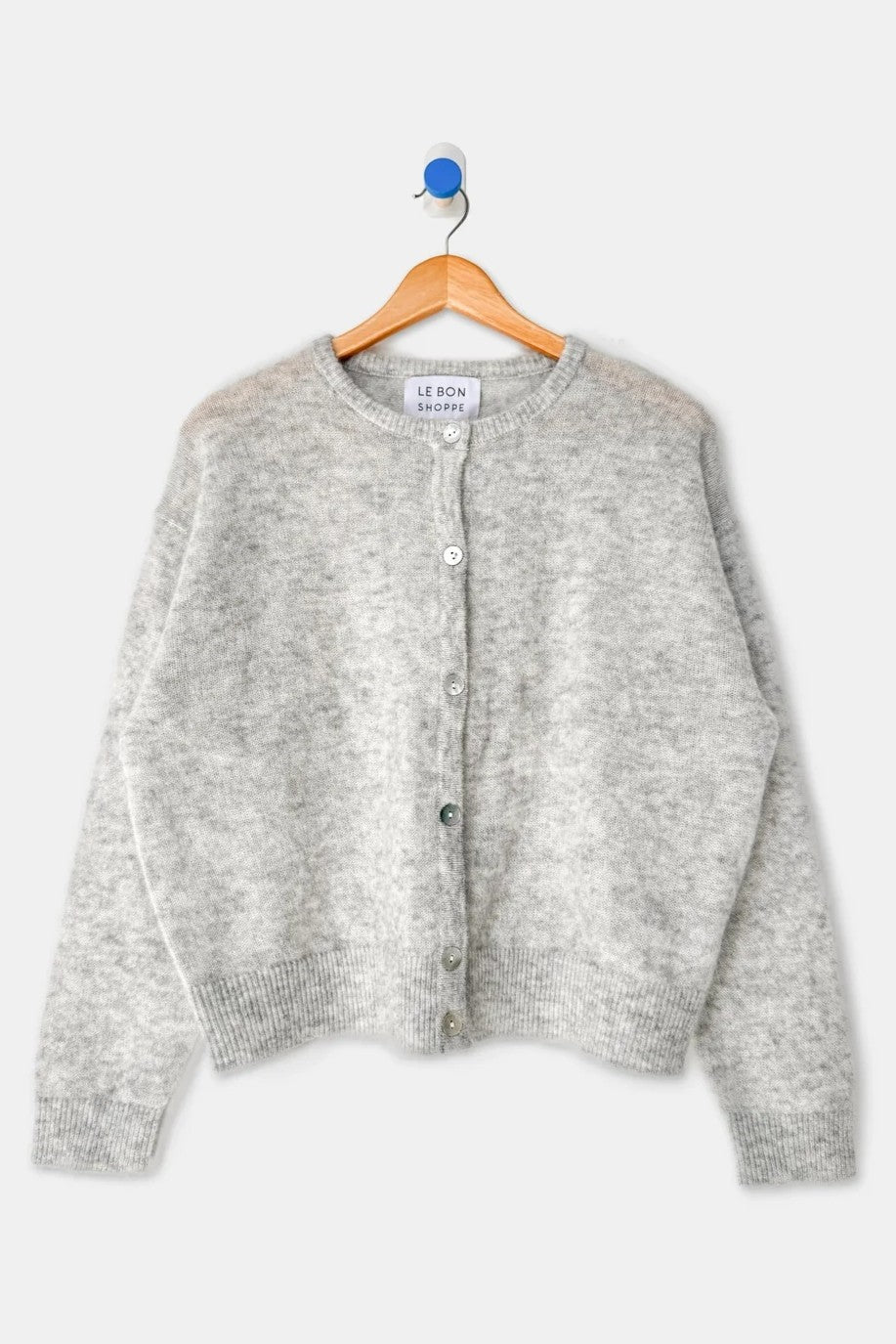 Ayla Mohair Cardigan / Heather Grey