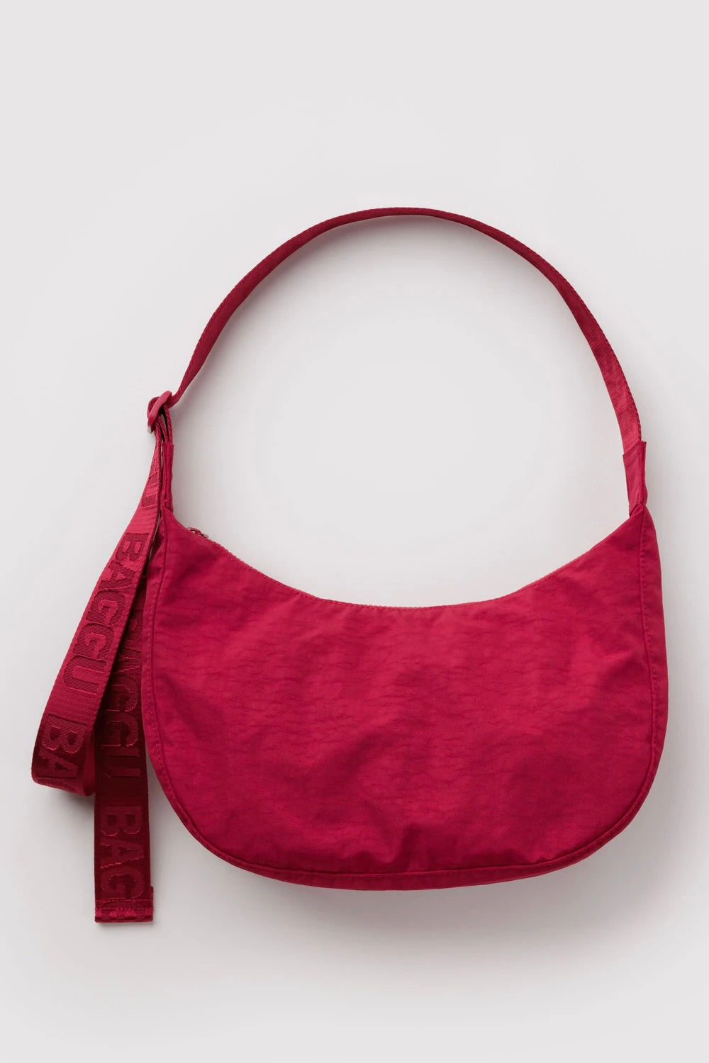 Medium Nylon Crescent Bag / Cherry