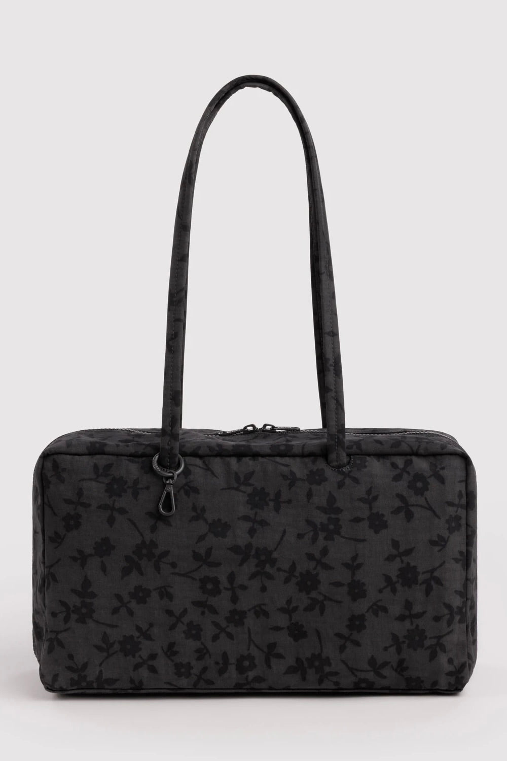 Medium Nylon Bowler Bag / Charcoal Ditsy Floral