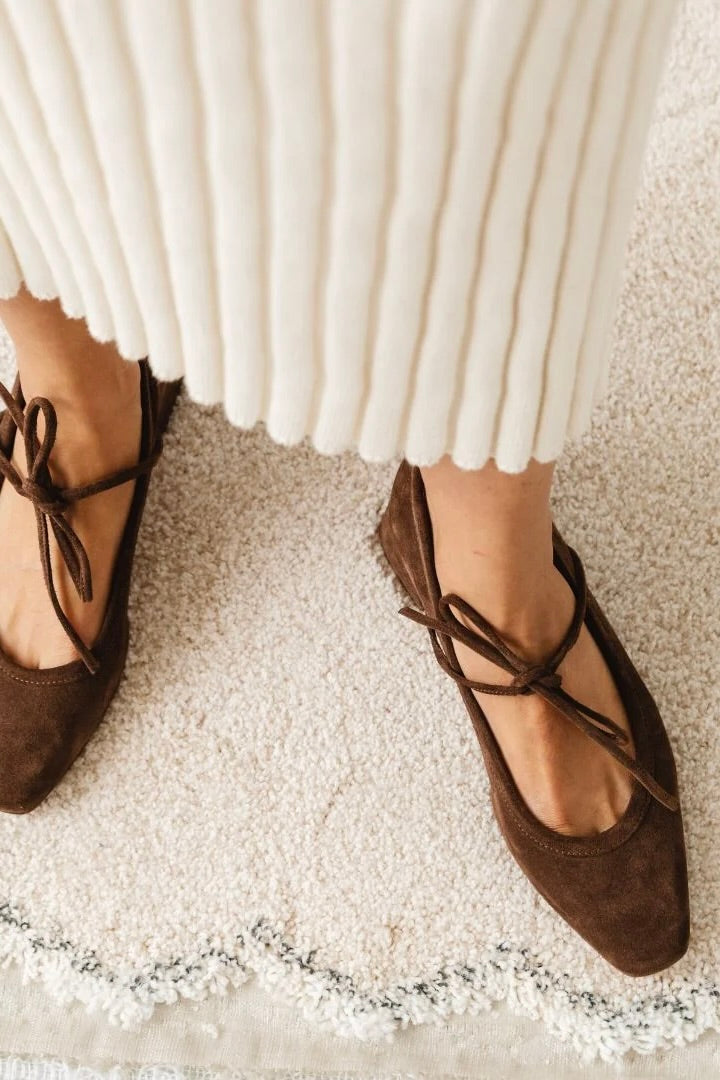 Heeled Ballet / Chocolate Suede