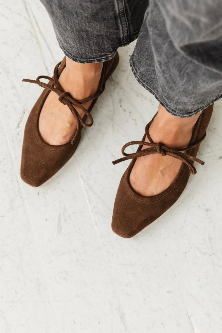 Heeled Ballet / Chocolate Suede