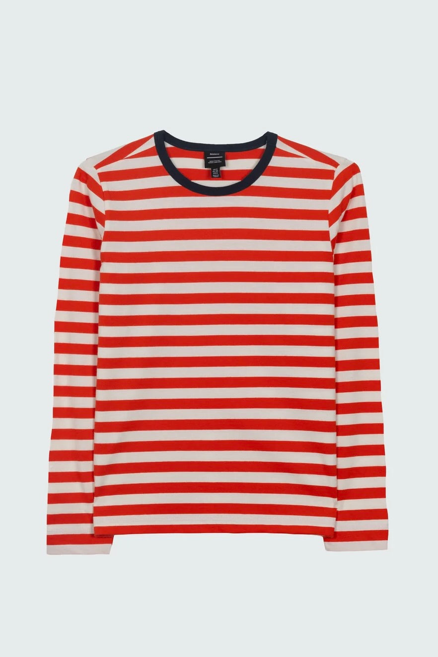Eldon Stripe Tee / Lighthouse Red + Ecru