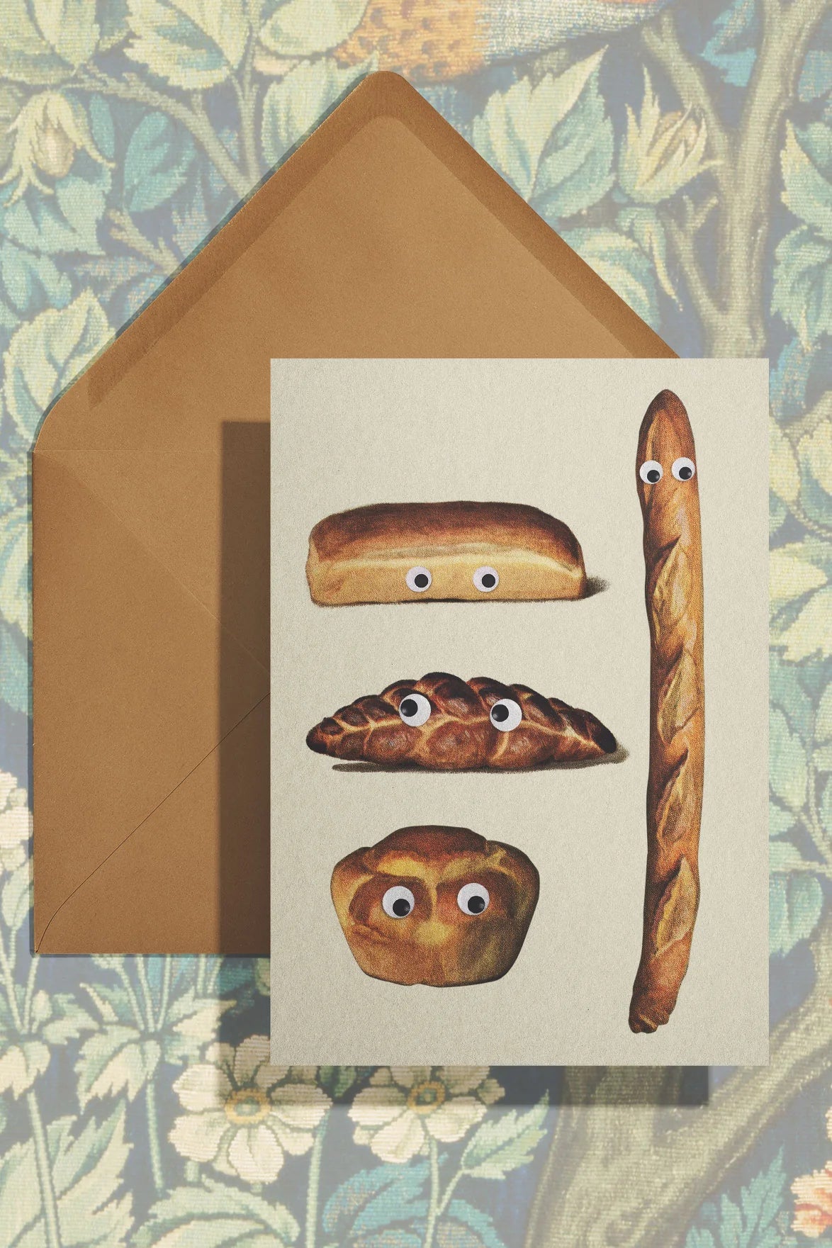 Stay Home Club Googly Bread Card